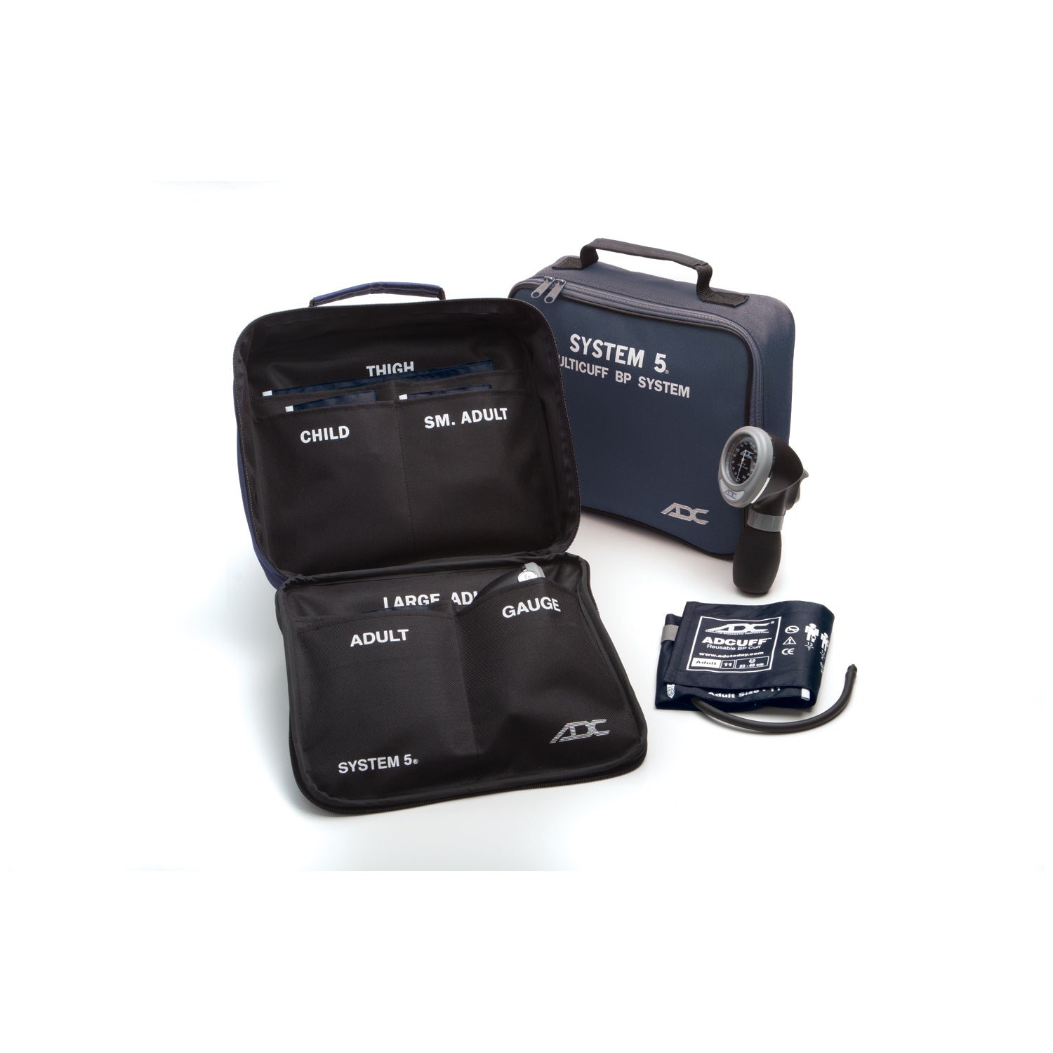 5 Cuff Blood Pressure (BP) System, Navy, Latex Free (LF)