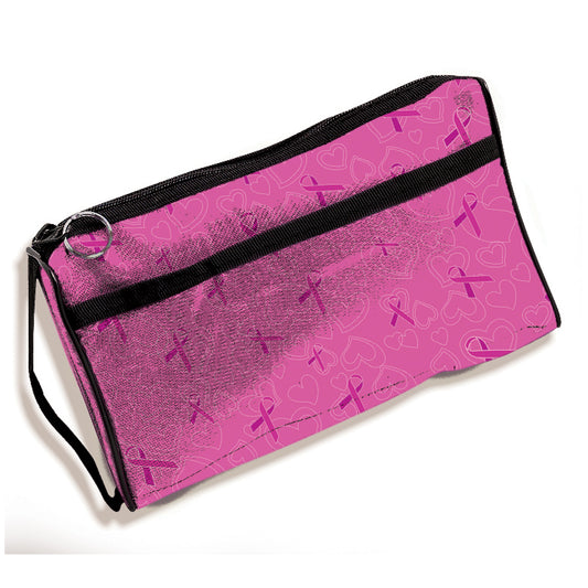 Deluxe Nylon Zipper Case, Breast Cancer Awareness