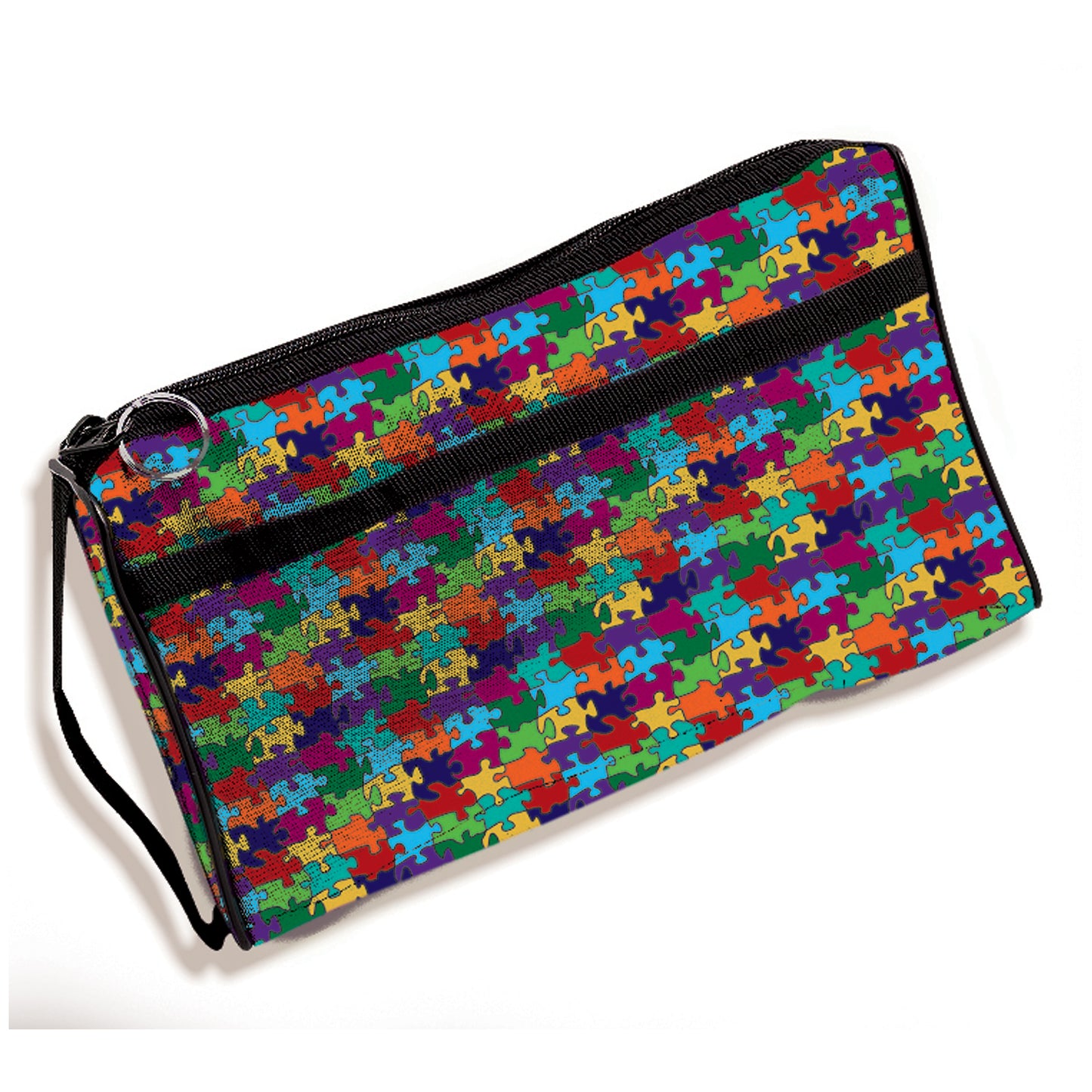 Deluxe Nylon Zipper Case, Puzzle Pieces