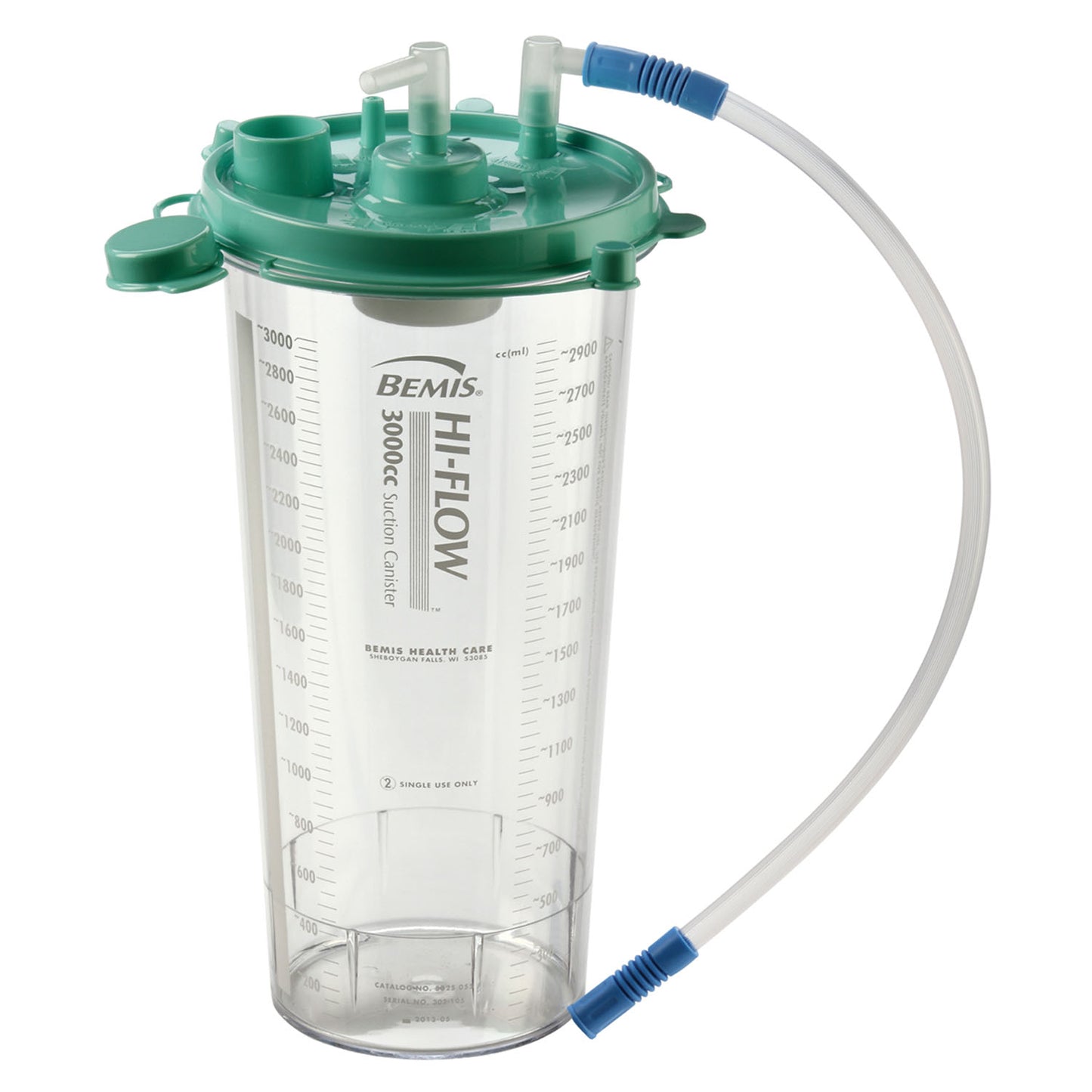 Suction Canister, 3000cc, Pkg of 36 - 18" Connecting Tubes, 36/cs