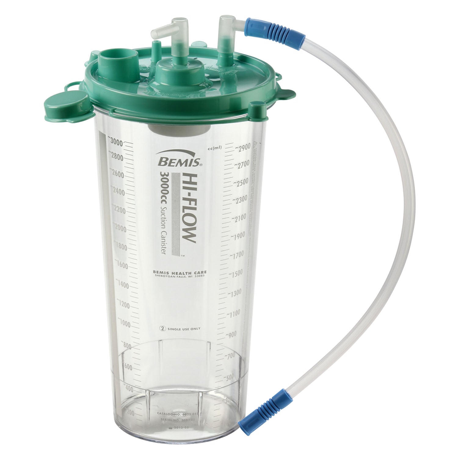 Suction Canister, 3000cc, Pkg of 36 - 18" Connecting Tubes, 36/cs
