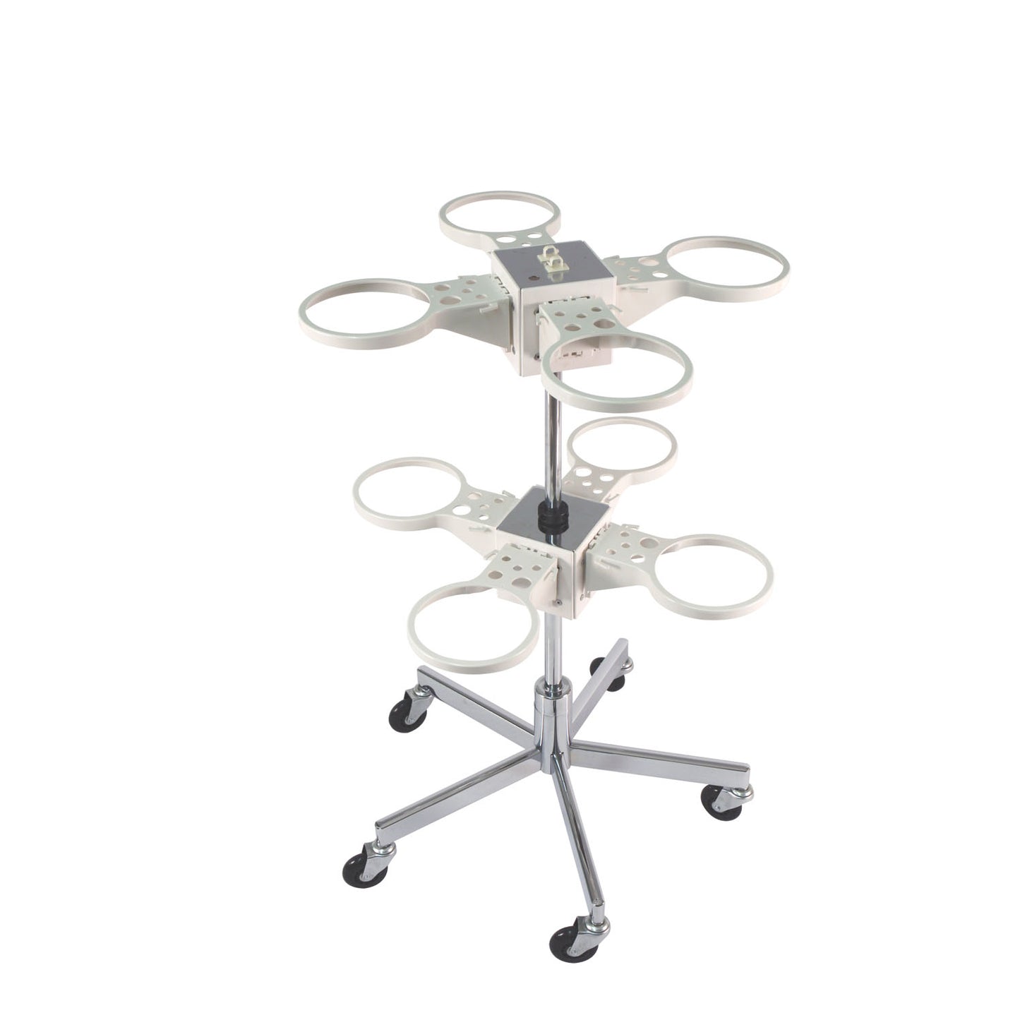 Eight Canister Quick Adaptor Converts 4-Can Stand to an 8-Can