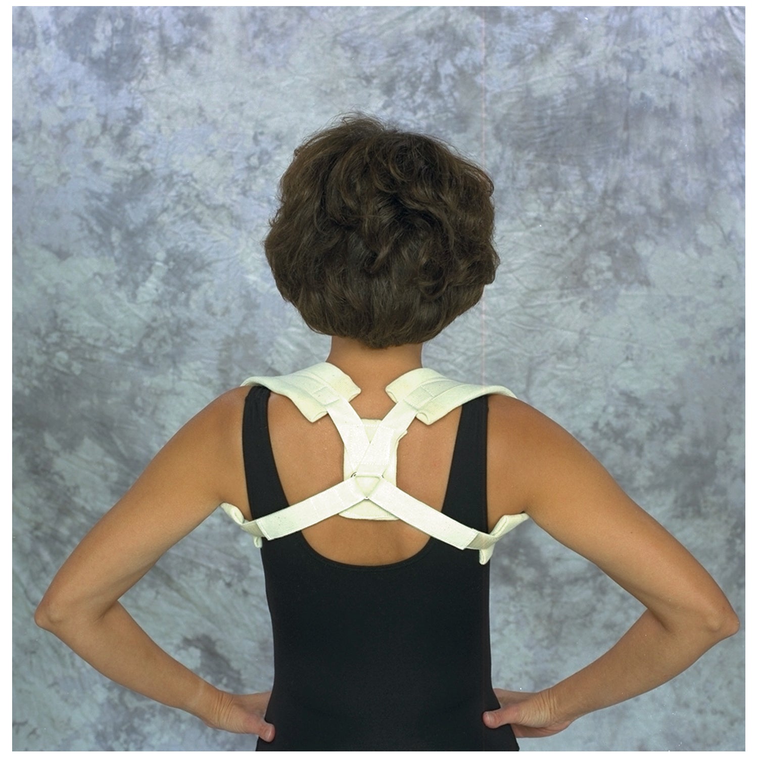 Clavicle Strap, Closure In Back Using D-Ring & Pressure-Sensitive Hook & Loop