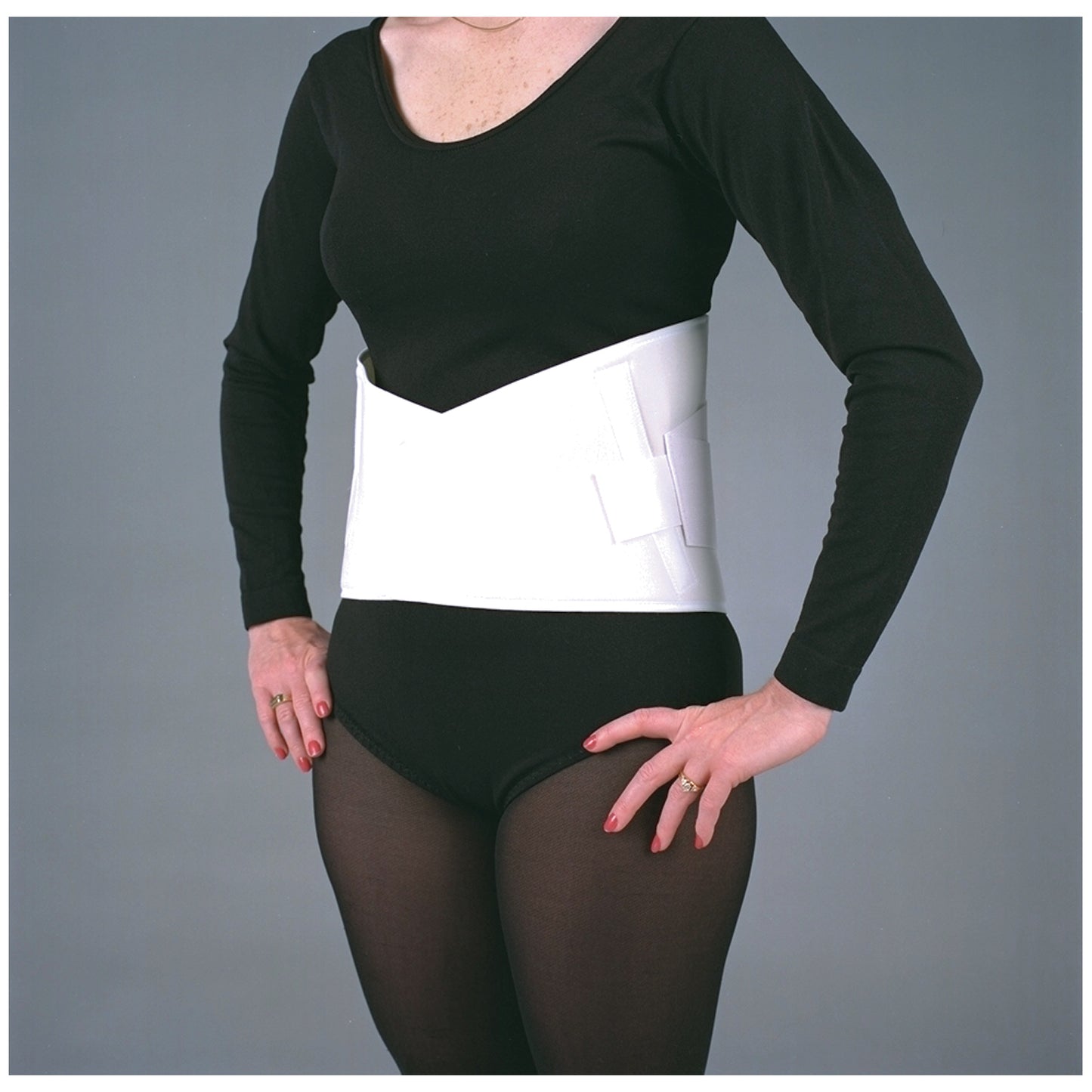 All Elastic Back Support, White, Specify Size: SM, MD, LG, XL