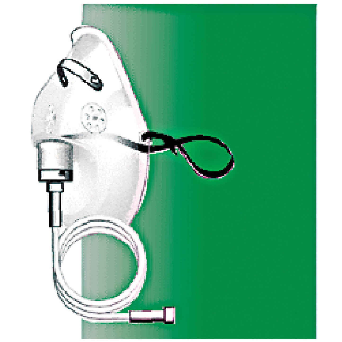 Medium Concentration Oxygen Mask, Adult, 7 ft No-Crush Oxygen Tubing, Single Patient Use, 50/bx