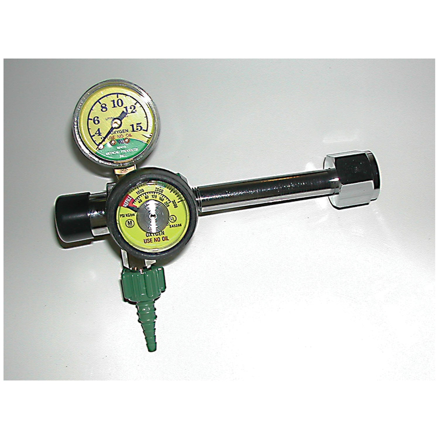 Adjustable Flow Regulators, Contents Gauge For Type H, K, M, S, T Storage Cylinder, Pediatric 1/16-1 LPM, CGA-540 Hex Nut