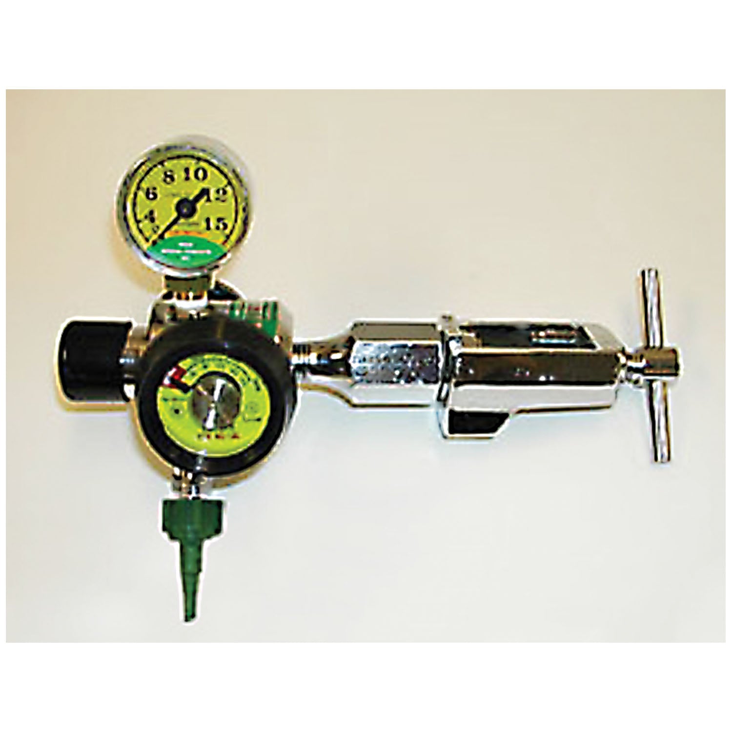 Adjustable Flow Oxygen Regulators For C, D & E Cylinders, 2-15 LPM, CGA-870 Yoke, Contents Gauge