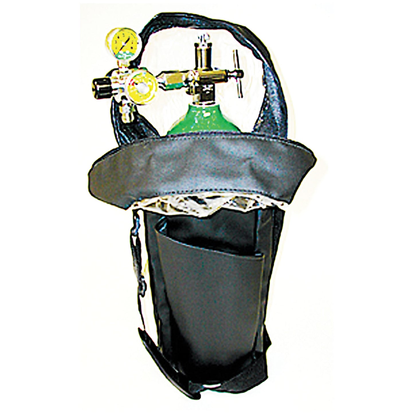 416 Liter Aluminum Oxygen Kit, "D" Cylinder, Empty, 1502E Cylinder, 1335-15 Adj. Flow Regulator (2-15 LPM), Nasal Cannula, 1509 Shoulder Bag