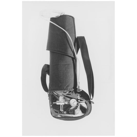 416 Liter Aluminum Oxygen Kit, "D" Cylinder, Empty, 1502E Cylinder, 1335 Adj. Flow Regulator (2-8 LPM), Nasal Cannula, 1509 Shoulder Bag
