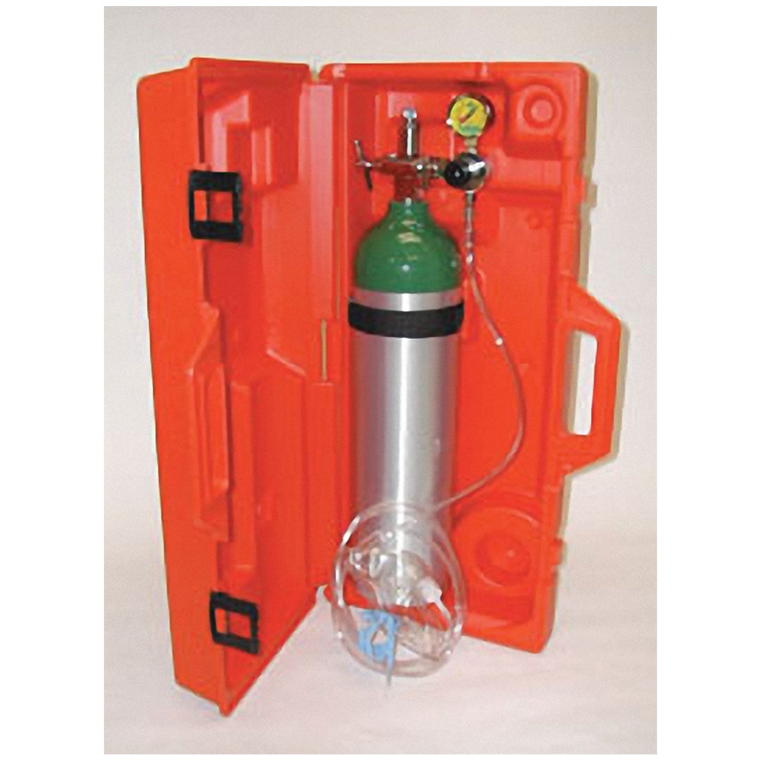 Emergency Oxygen Unit, 1502E Cylinder, 1441 Fixed Flow Regulator (6 LPM), Mask & Tube, Carrying Case, Empty