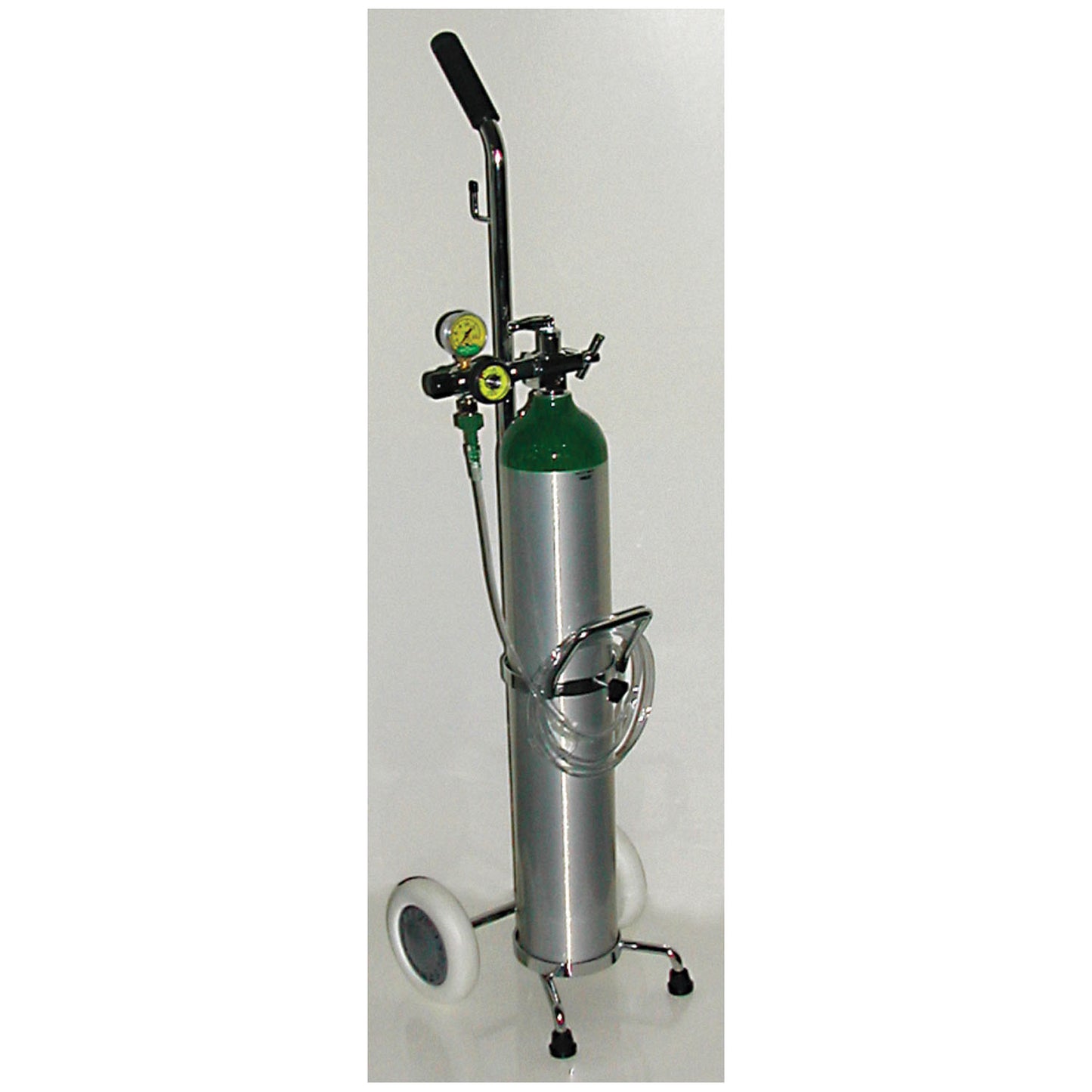685 Liter Aluminum Oxygen Kit, "E" Cylinder, Empty, 1602E Cylinder, 1335-15 Adj. Flow Regulator (2-15 LPM), Nasal Cannula, Cart