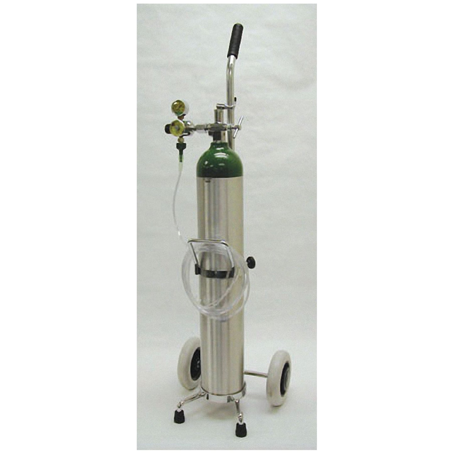 685 Liter Aluminum Oxygen Kit, "E" Cylinder, Empty, 1602E Cylinder, 1335 Adj. Flow Regulator (2-8 LPM), Nasal Cannula, Cart