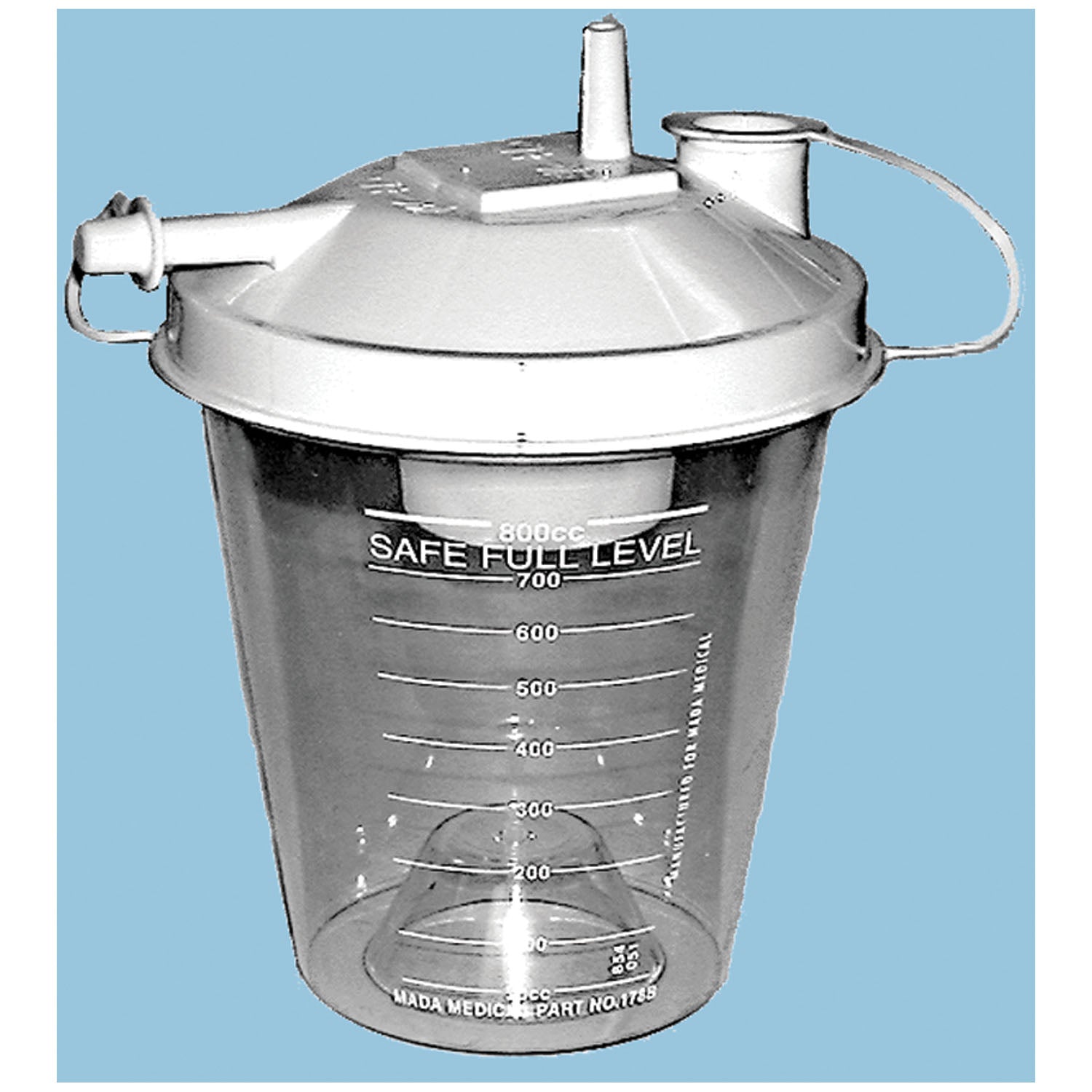 Vacuum Bottle, Plastic, Disposable 800cc For #178 & #172, Single Patient Use, 10/bx