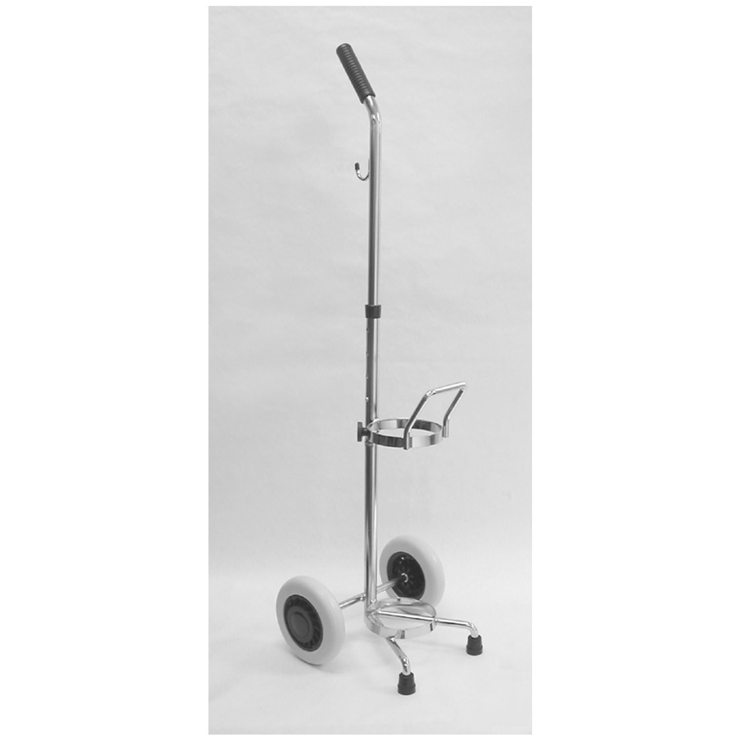 Cylinder Cart For Sizes D Or E, Carry Handle & Foam Tires, Chrome Plated, Height Adjusts 36" to 43", 2/bx
