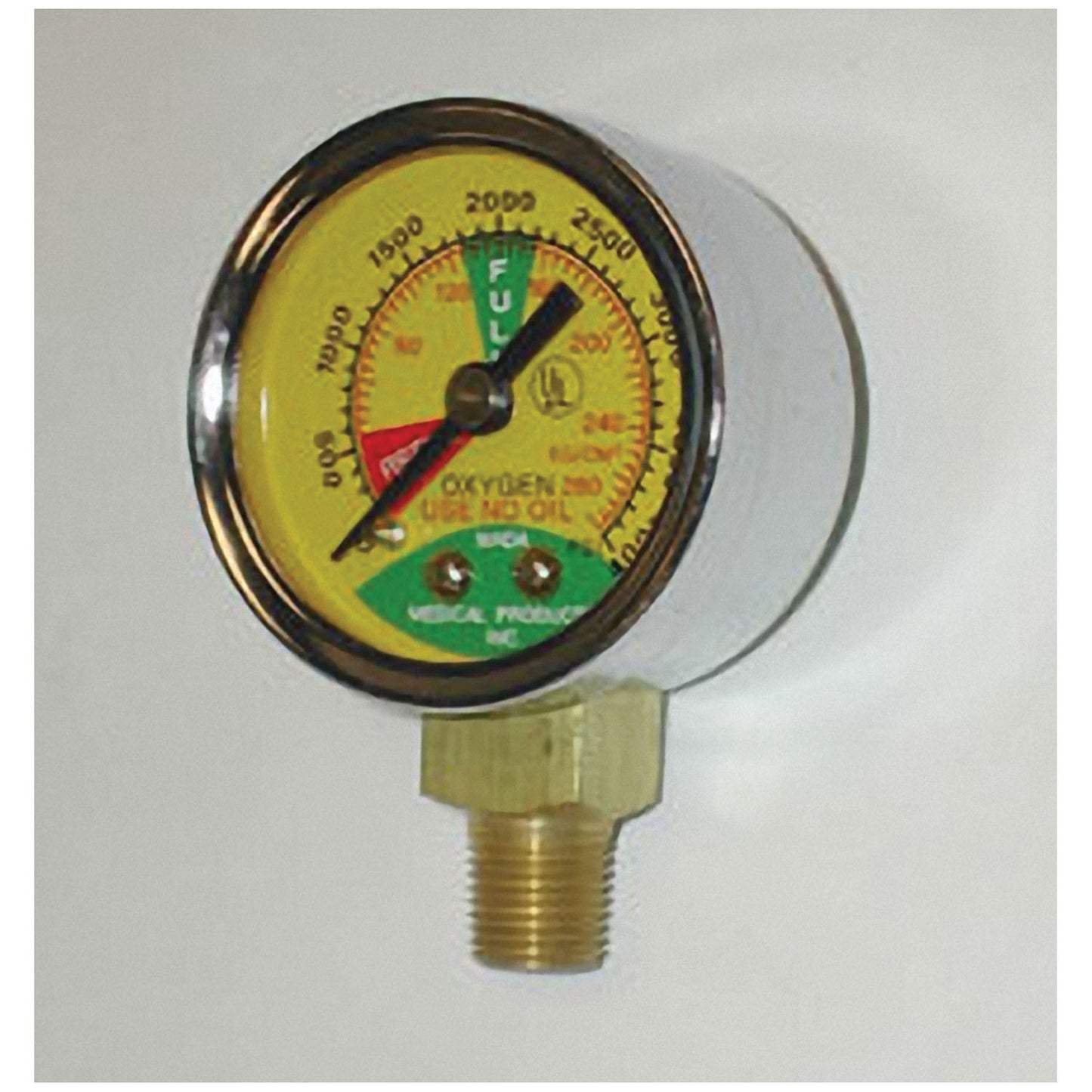 Contents Gauge, 0-4000 psi, Bottom Mounted