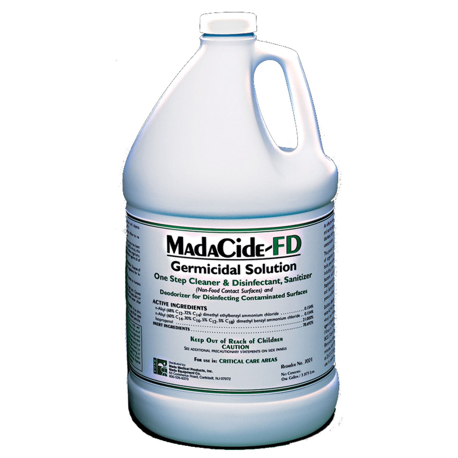 MadaCide-FD Disinfectant/ Cleaner, 1 Gallon Bottle, 4/cs