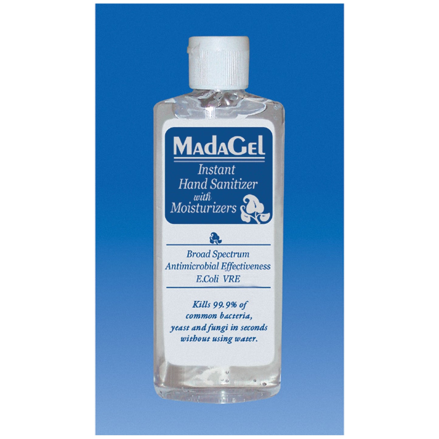 MadaGel Instant Hand Sanitizer Gel, 4 oz Squeeze Bottle, 24/cs
