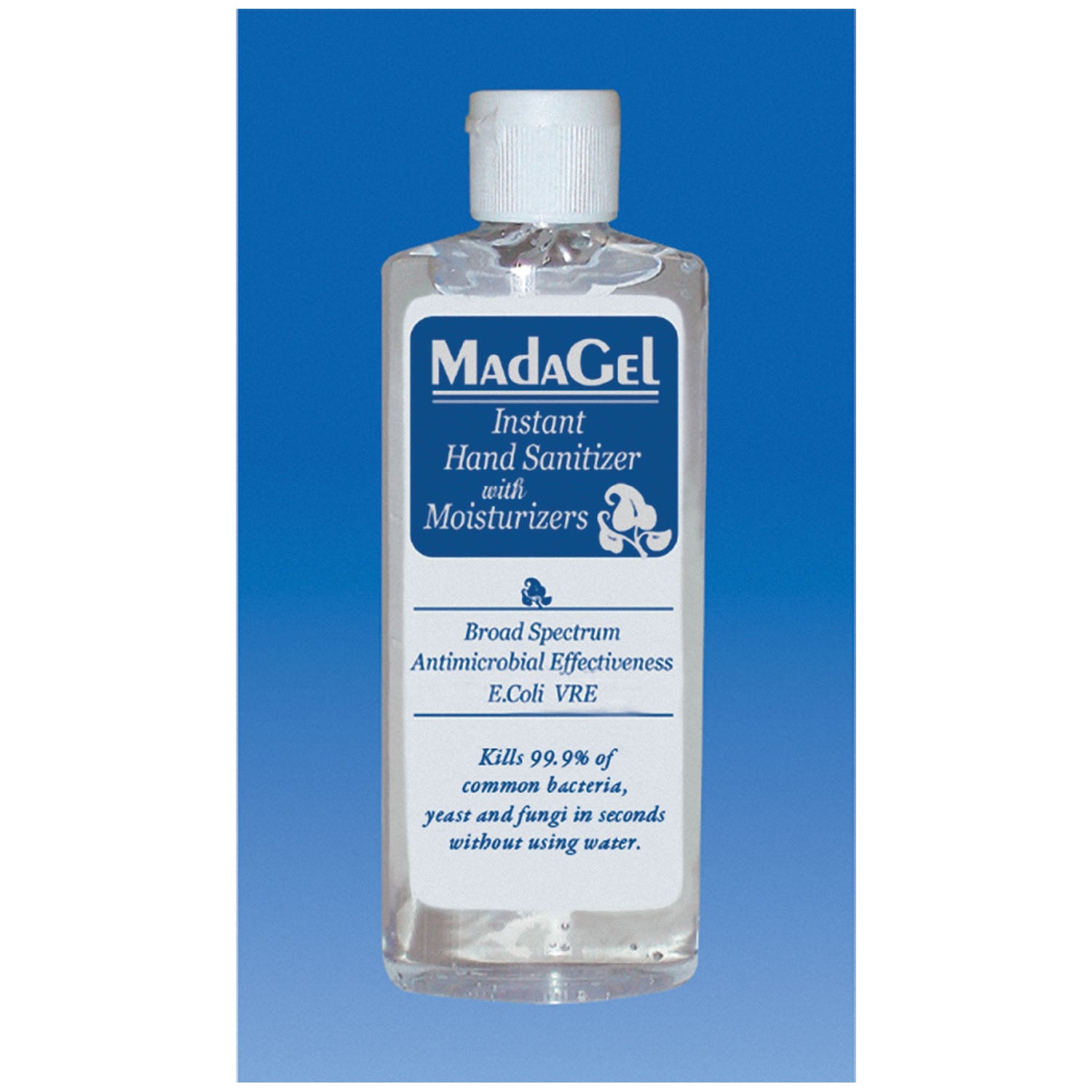 MadaGel Instant Hand Sanitizer Gel, 4 oz Squeeze Bottle, 24/cs