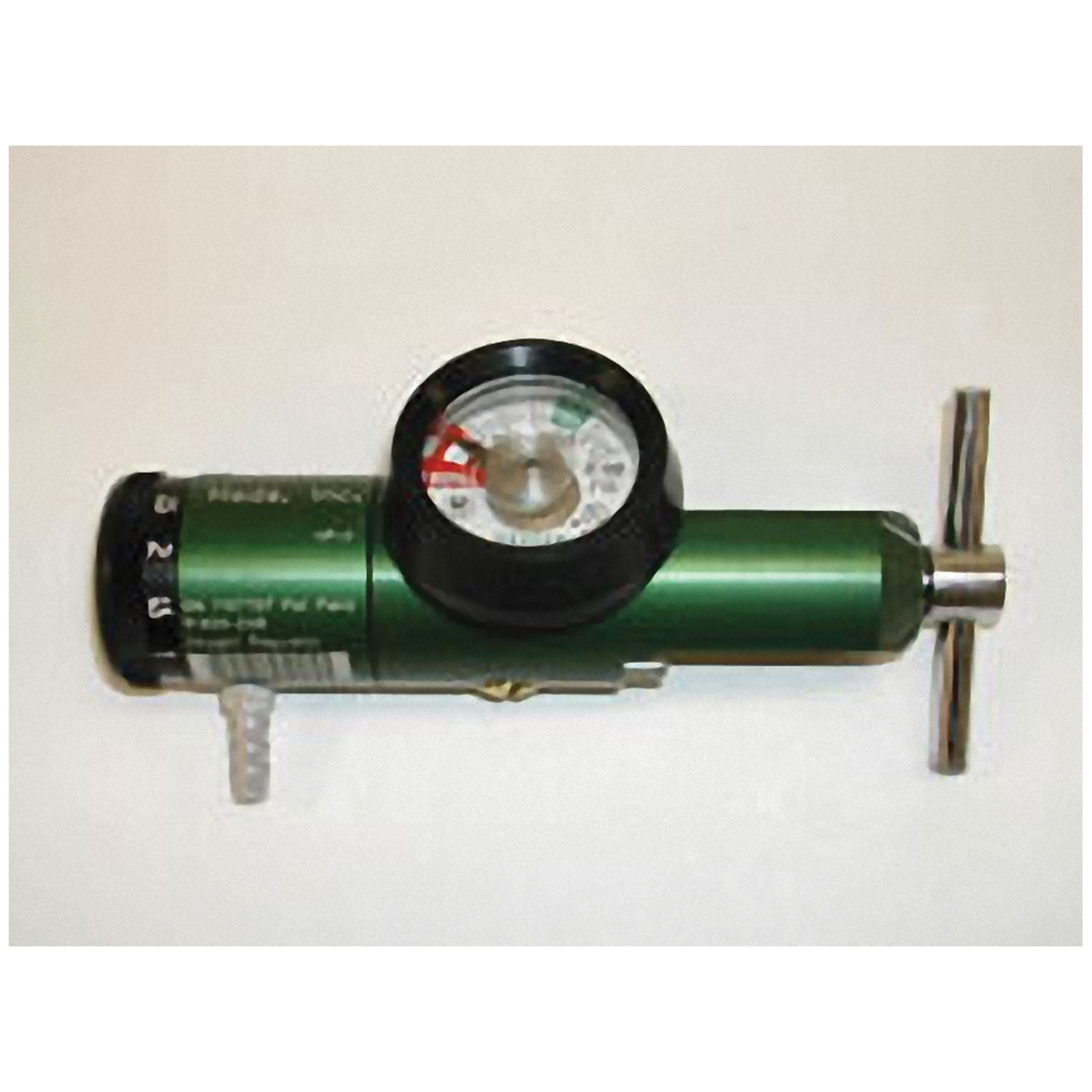 Adjustable Flow Click Style Oxygen Regulators, Contents Gauge, For Small Cylinders, 1/2-25 LPM, CGA-870 Yoke & Barb Outlet