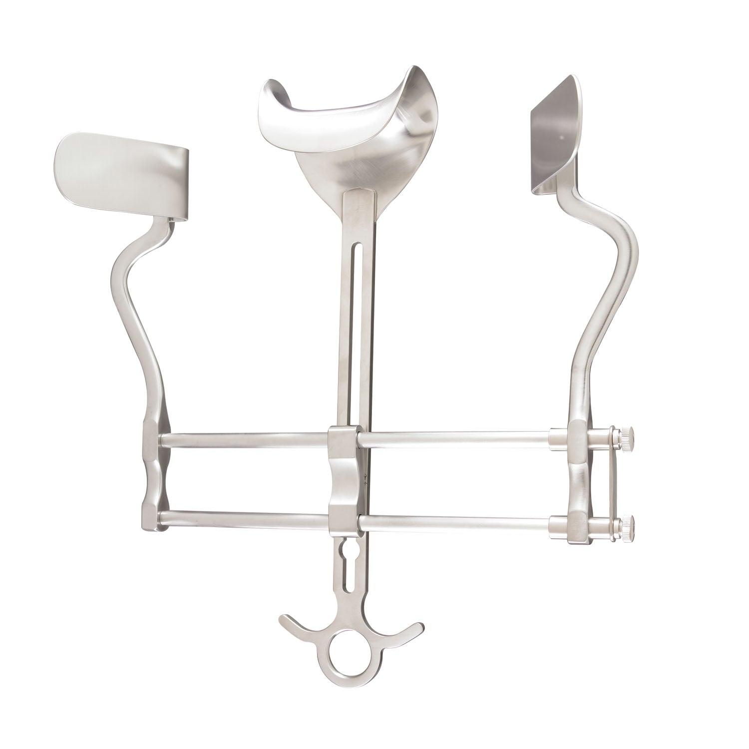 Abdominal Retractor, 7" Spread, Solid Side Blades 2_"D & Solid Center Blade 3" x 1_"D