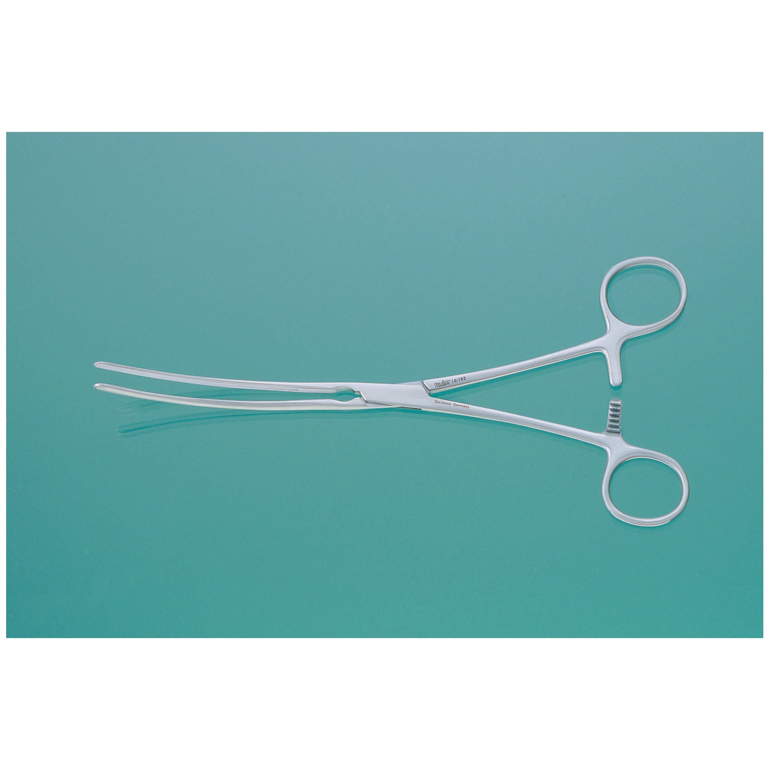 Doyen Forceps, 9", Curved, Longitudinal Serrations