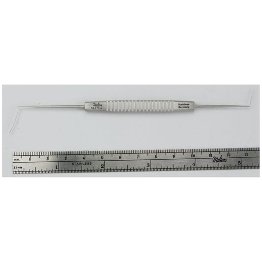 Cyclodialysis Spatula, 5_", Blades 10mm & 15mm x 0.75mm Wide