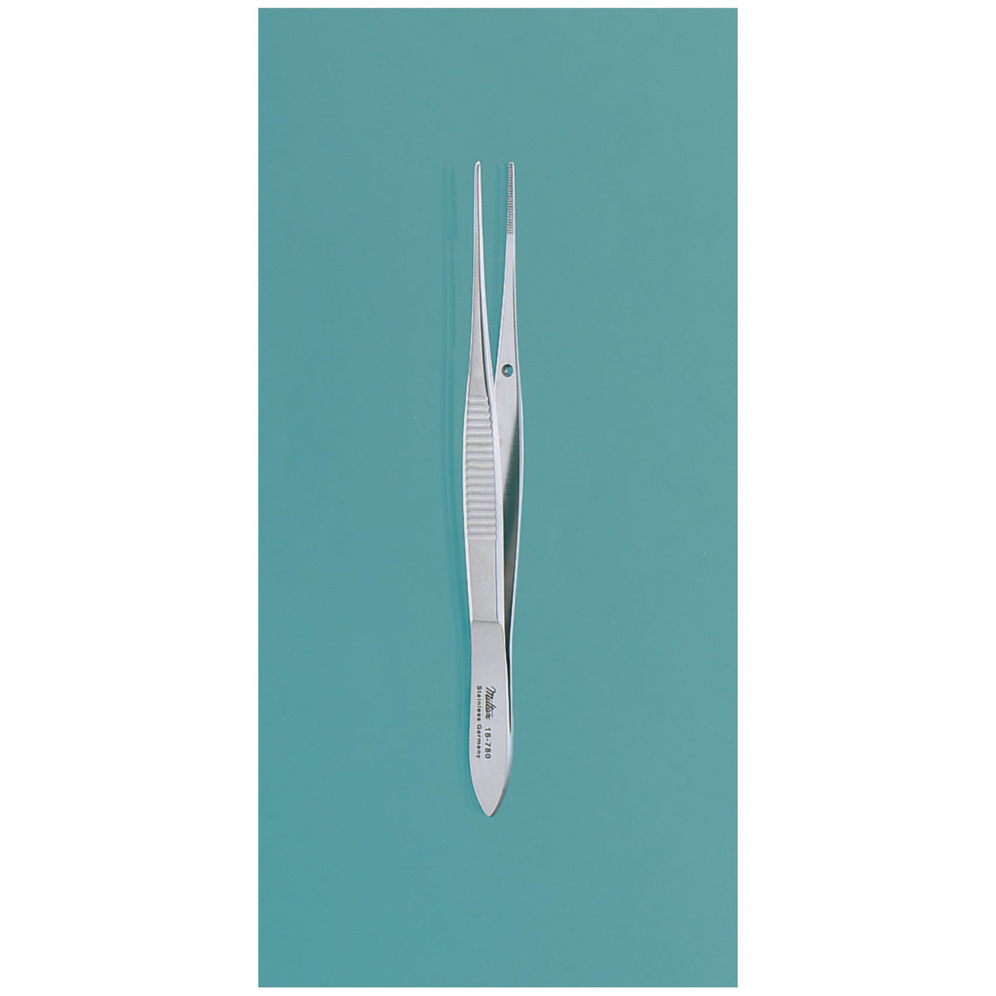 Eye Dressing Forceps, 4" Straight, Standard, 0.8mm Wide Tips
