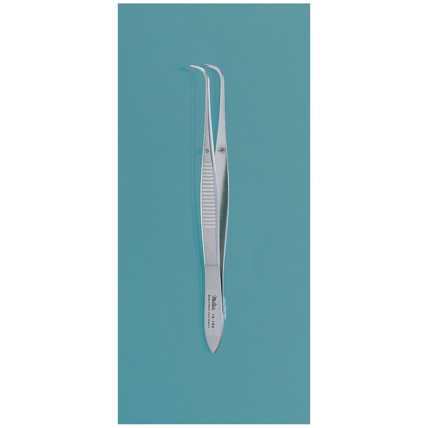 Tissue Forceps, 4" Full Curved, Standard, 0.8mm Wide Tips