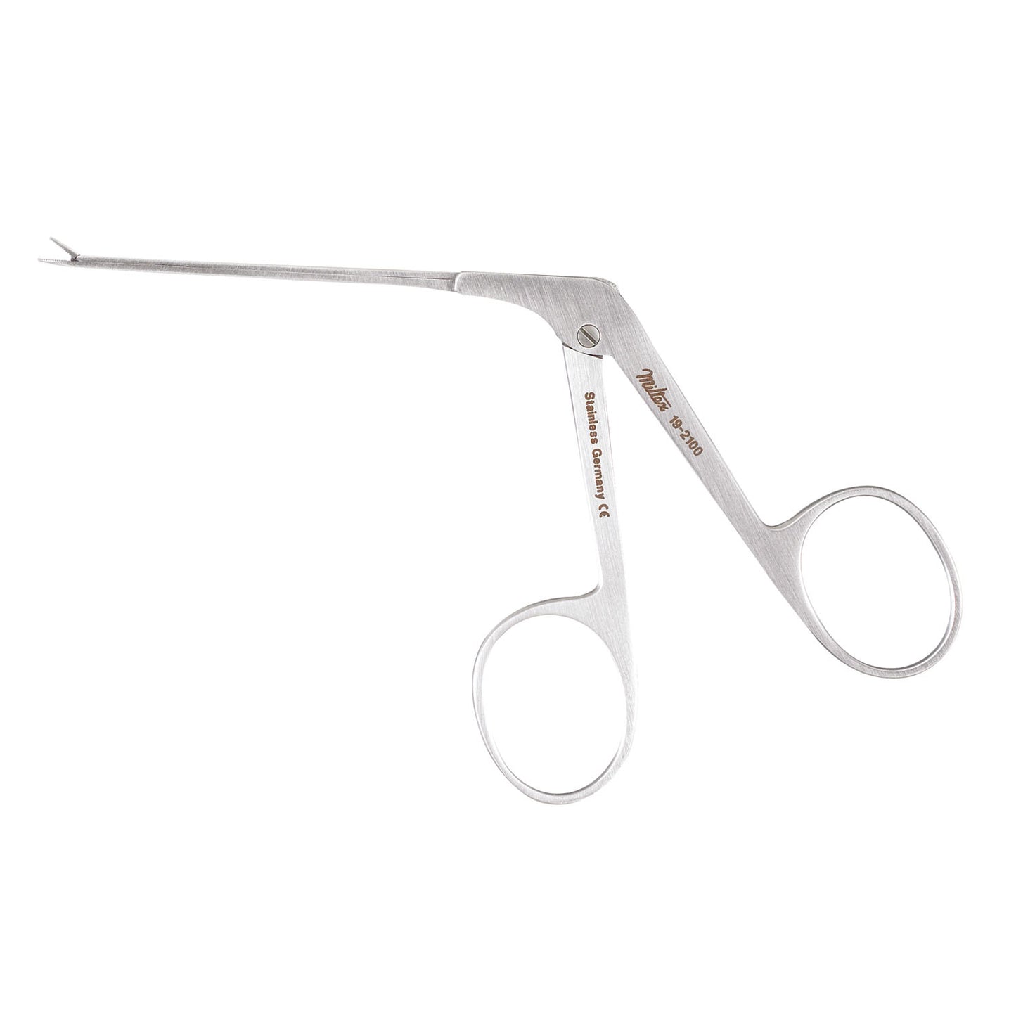 Ear Forceps, 3_" Shaft, Serrated Jaws 0.8mm Wide
