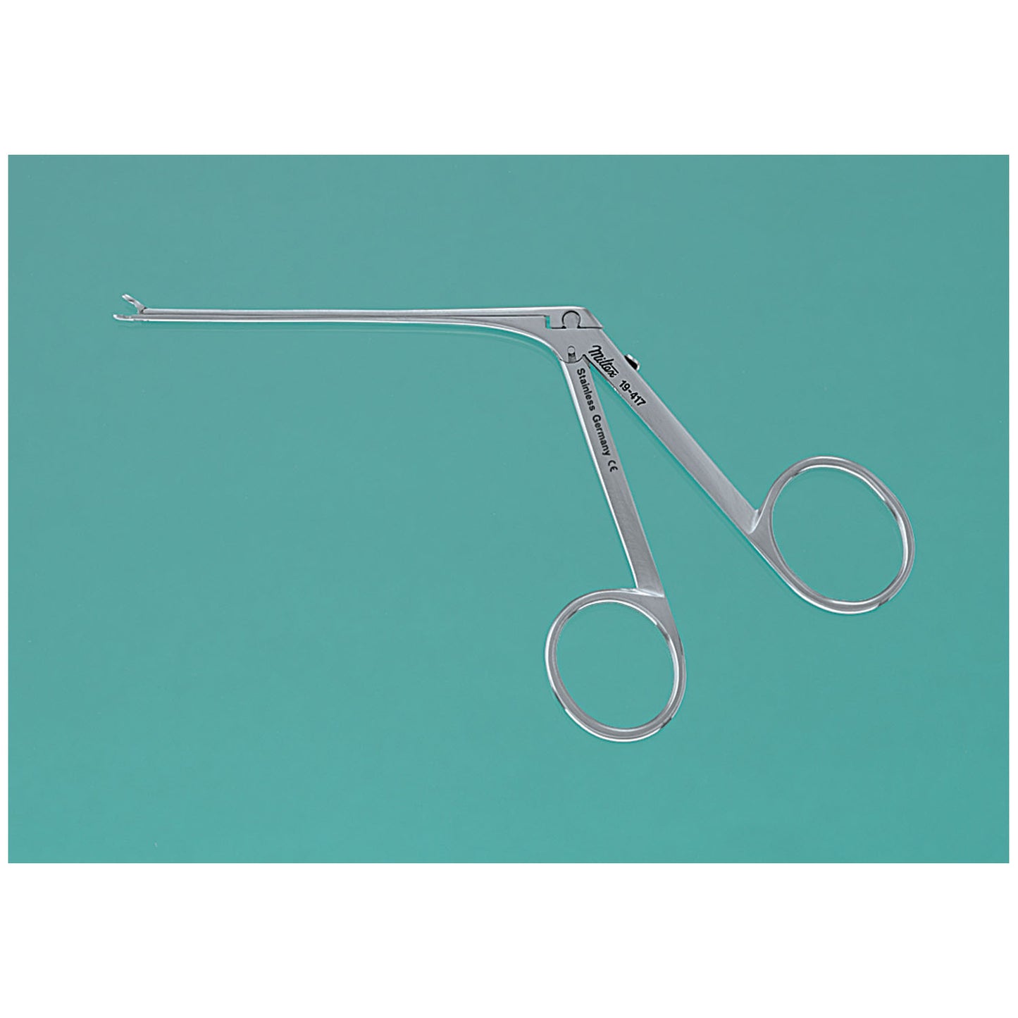 Miltex Ear Forceps, Extra Fine, 0.9mm x 2mm Cups, Shaft 7.2cm, 5_"