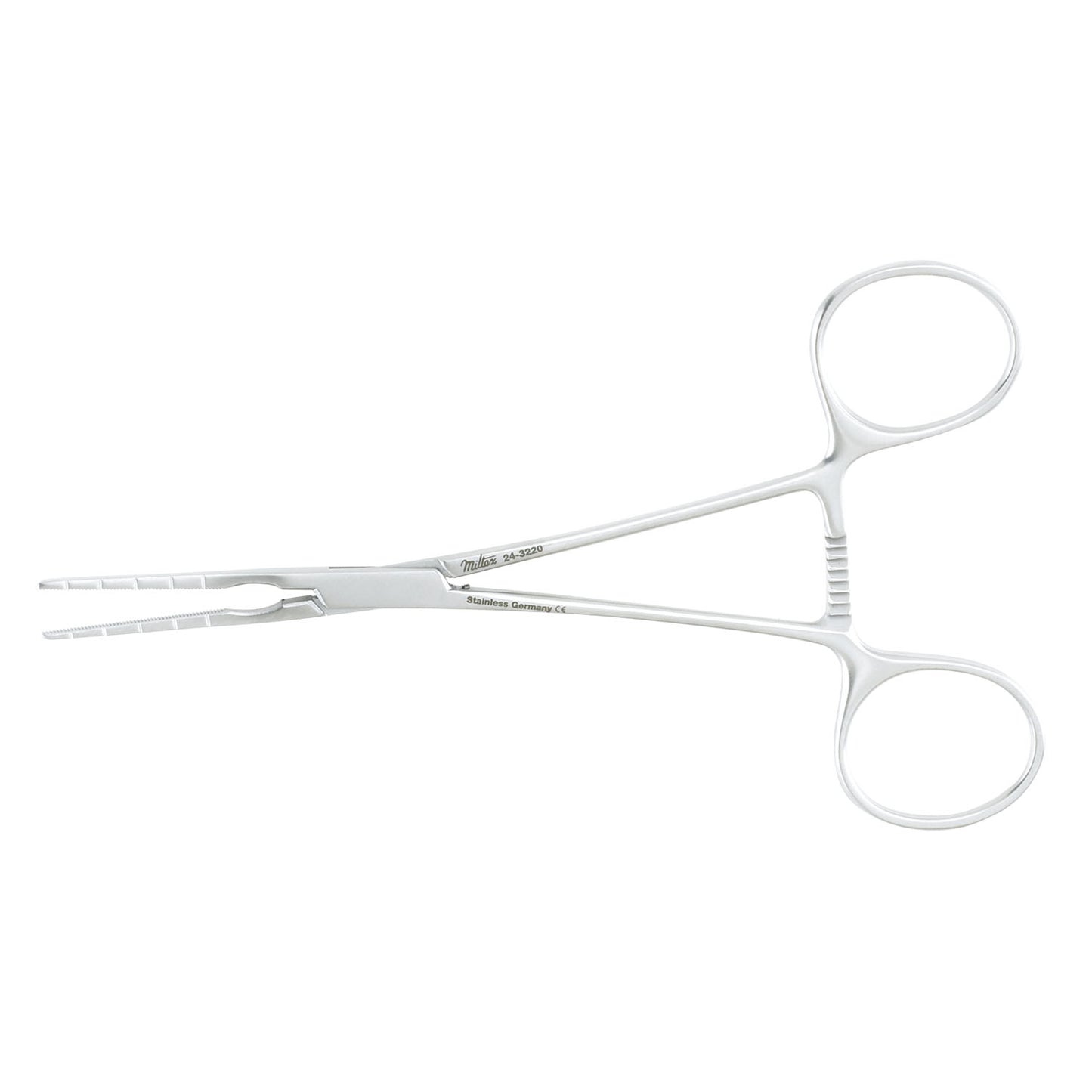 Vascular Clamp, 5_", 5mm Calibrations On Outer Sides Of Jaws, Straight Jaws 25mm, Straight Handles