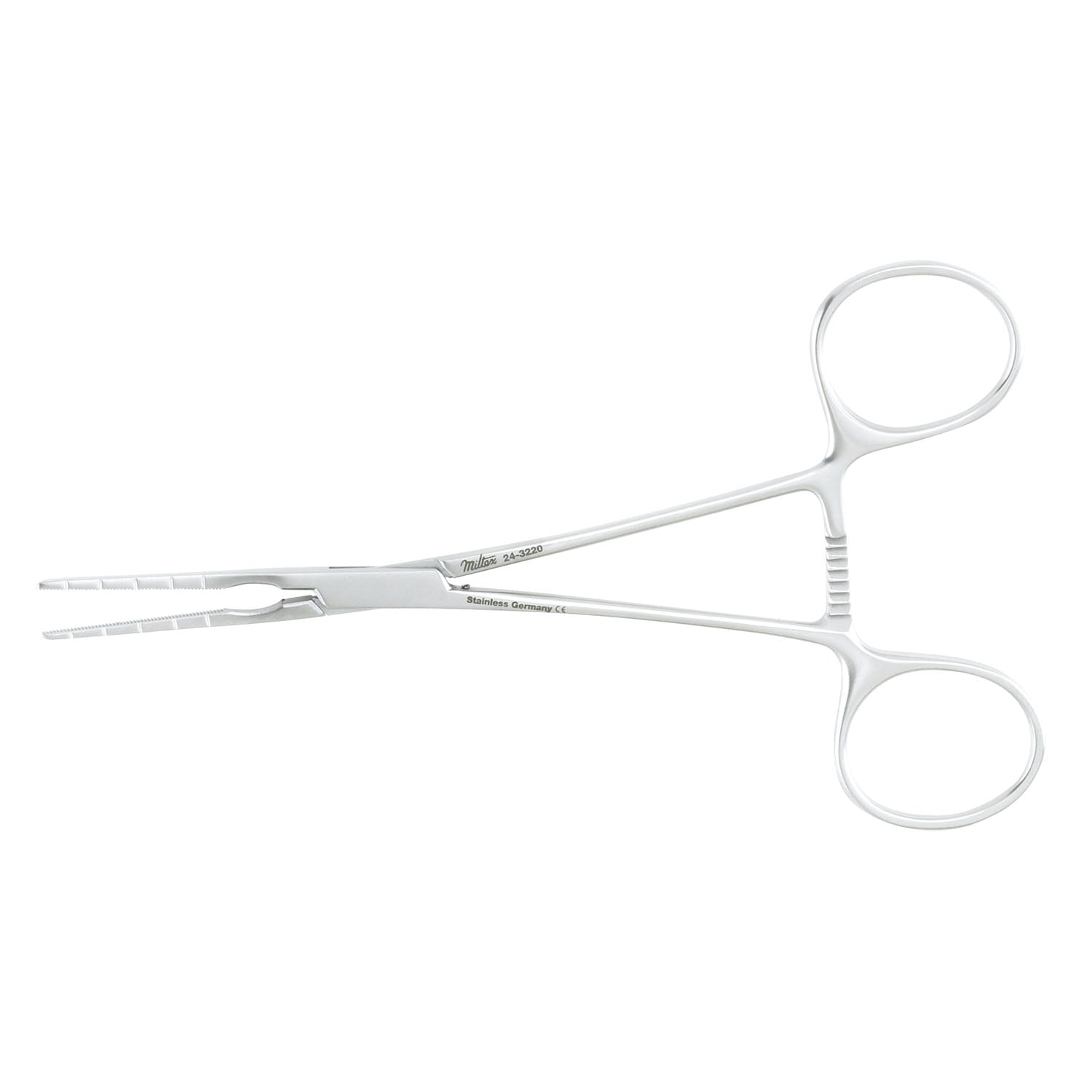 Vascular Clamp, 5_", 5mm Calibrations On Outer Sides Of Jaws, Straight Jaws 25mm, Straight Handles