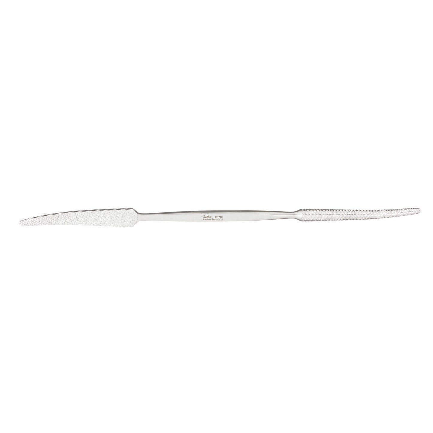 Bone Rasp, 12", Round & Half-Round Tapered Curved Ends