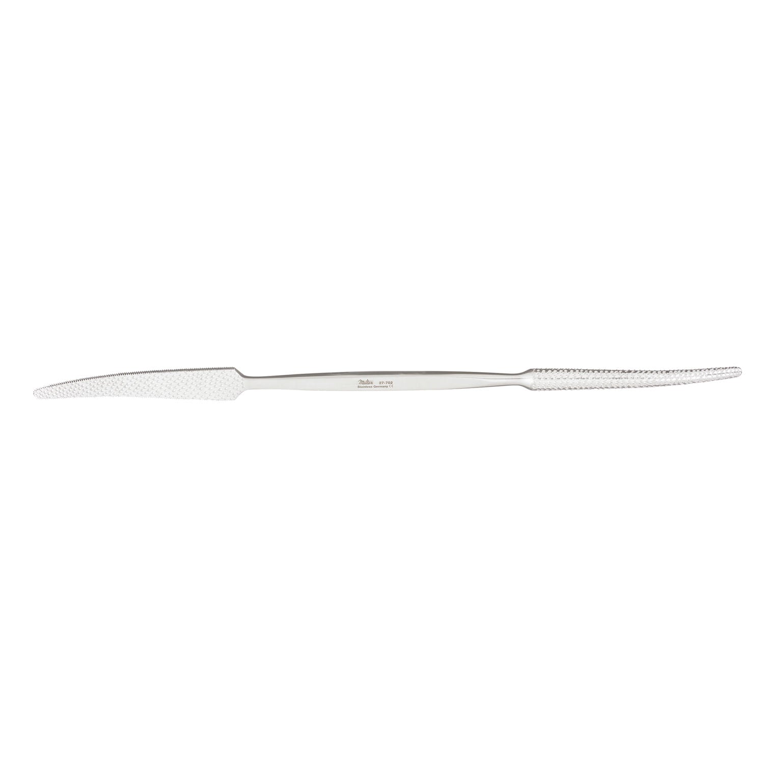 Bone Rasp, 12", Round & Half-Round Tapered Curved Ends