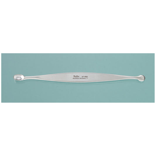 Double End Curette, 5", Oval Cup 6 x 10mm & Round Cup 7mm Dia