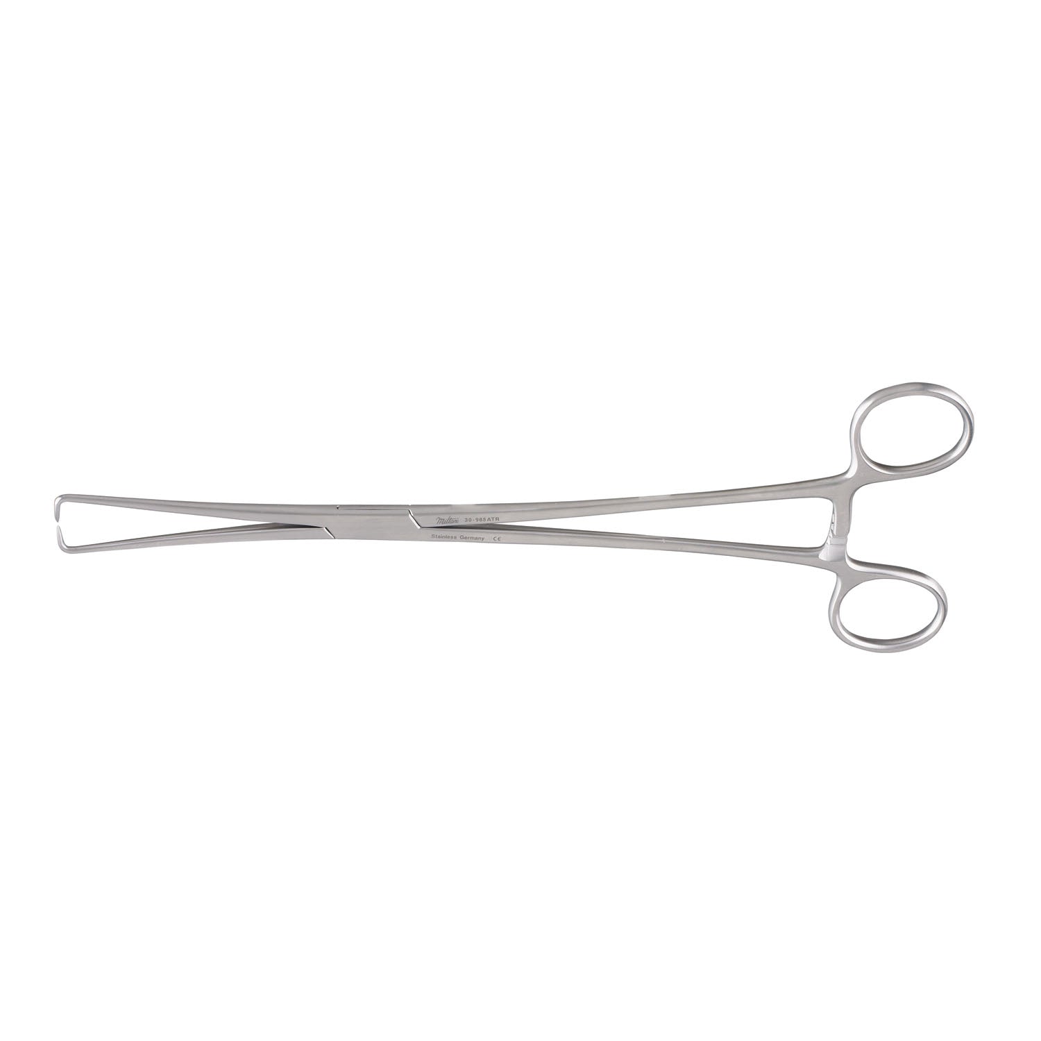 Braun Tenaculum Forceps, 10" Straight/ Squared Jaw, Non-Overlapping Atraumatic Tips