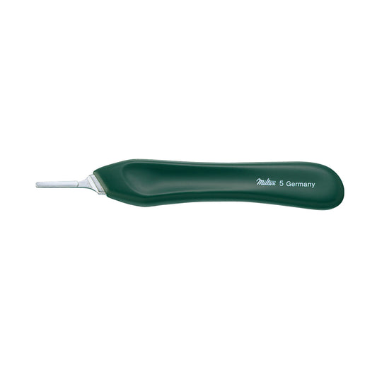 5 Scalpel Handle, 5", Plastic Handle, Green, Fits Blade Sizes 10, 11, 12, 12B, 15 & 15C