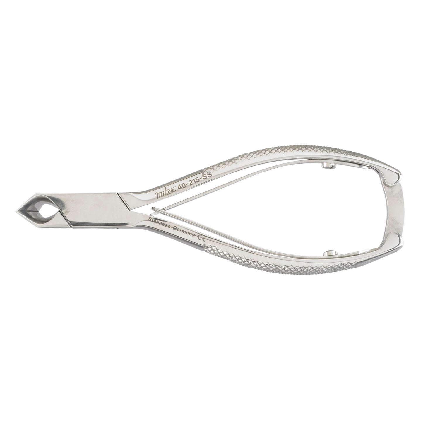 Nail Nipper, 5_", Stainless, Angled Concave Jaws, Double Spring