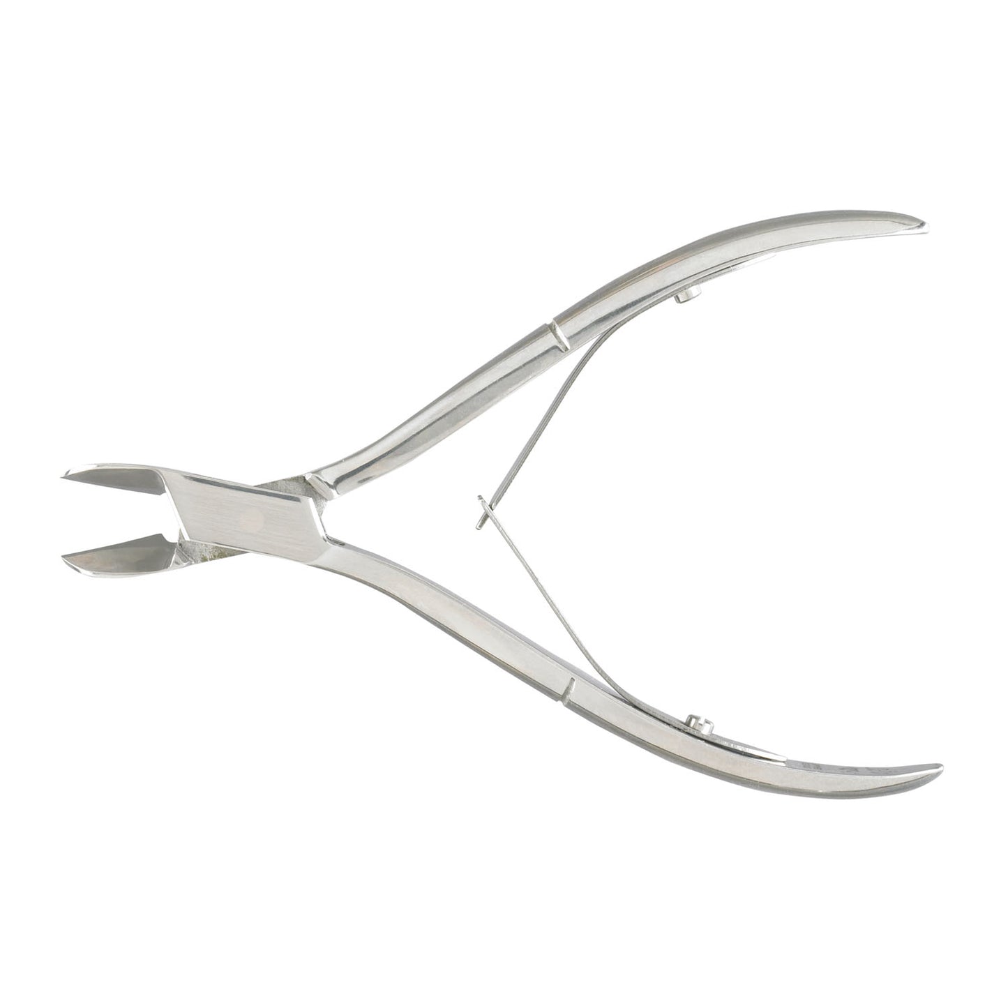 Nail Nipper, 5", Stainless, Concave Jaws, Double Spring