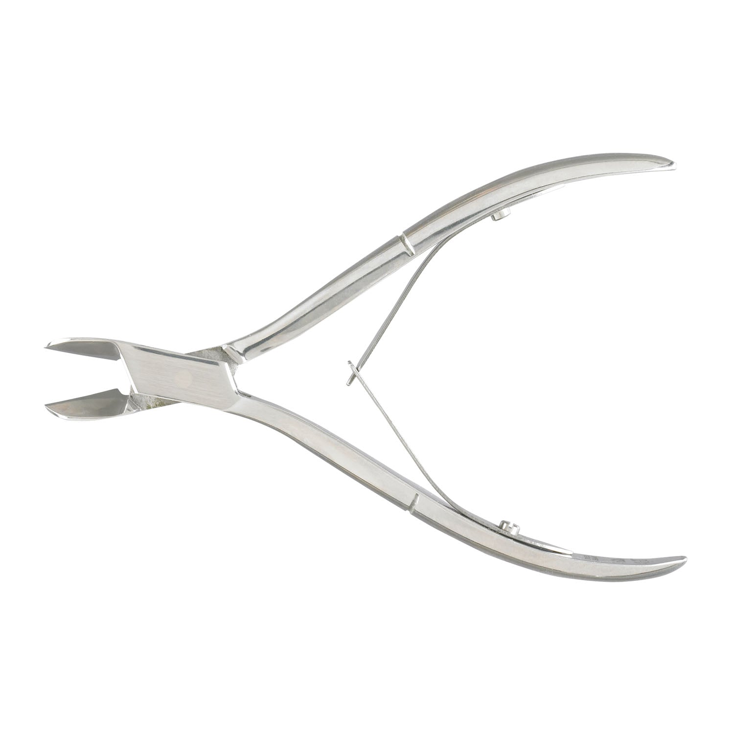 Nail Nipper, 5", Stainless, Concave Jaws, Double Spring