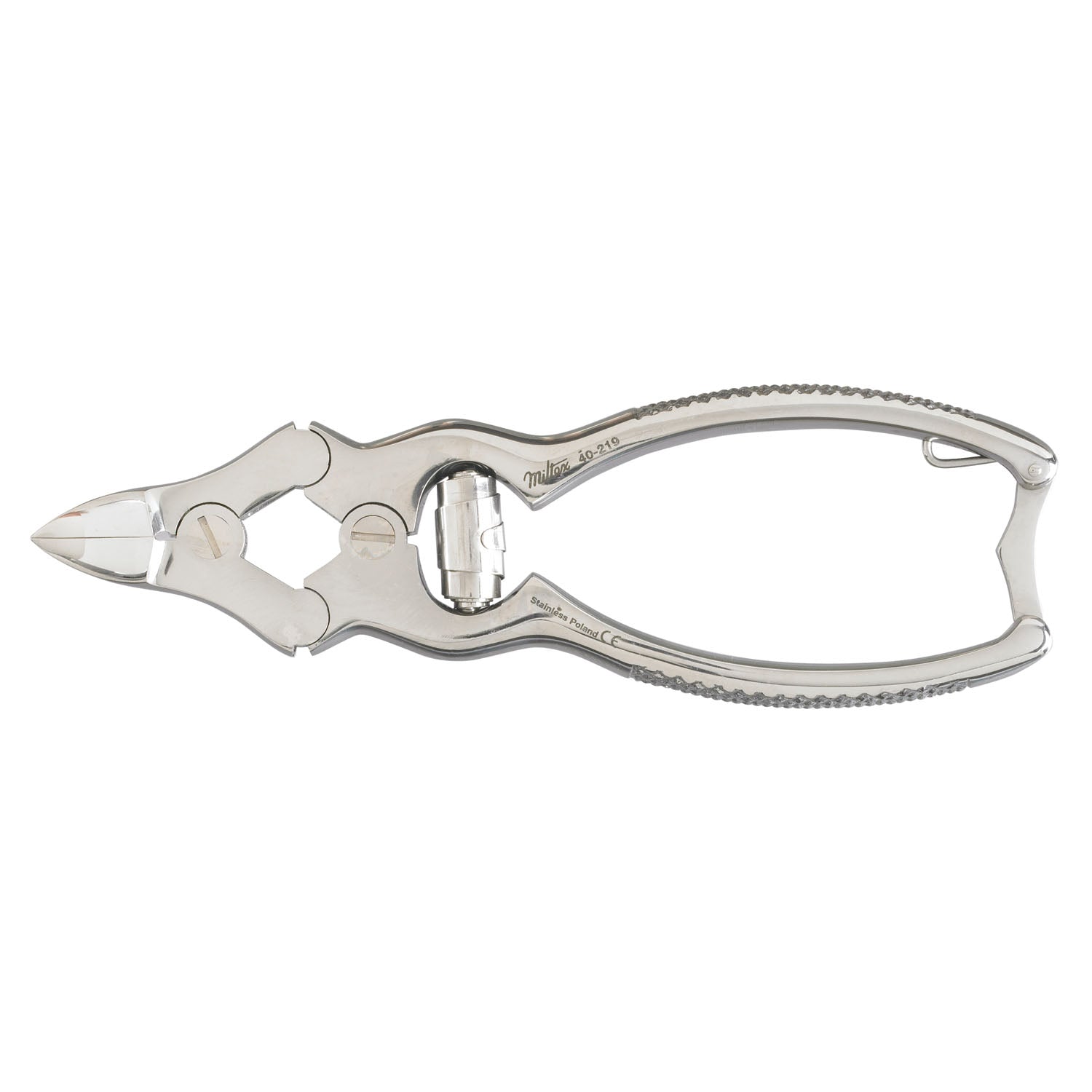 Nail Nipper, 6", Stainless, Concave Jaws, Double Action