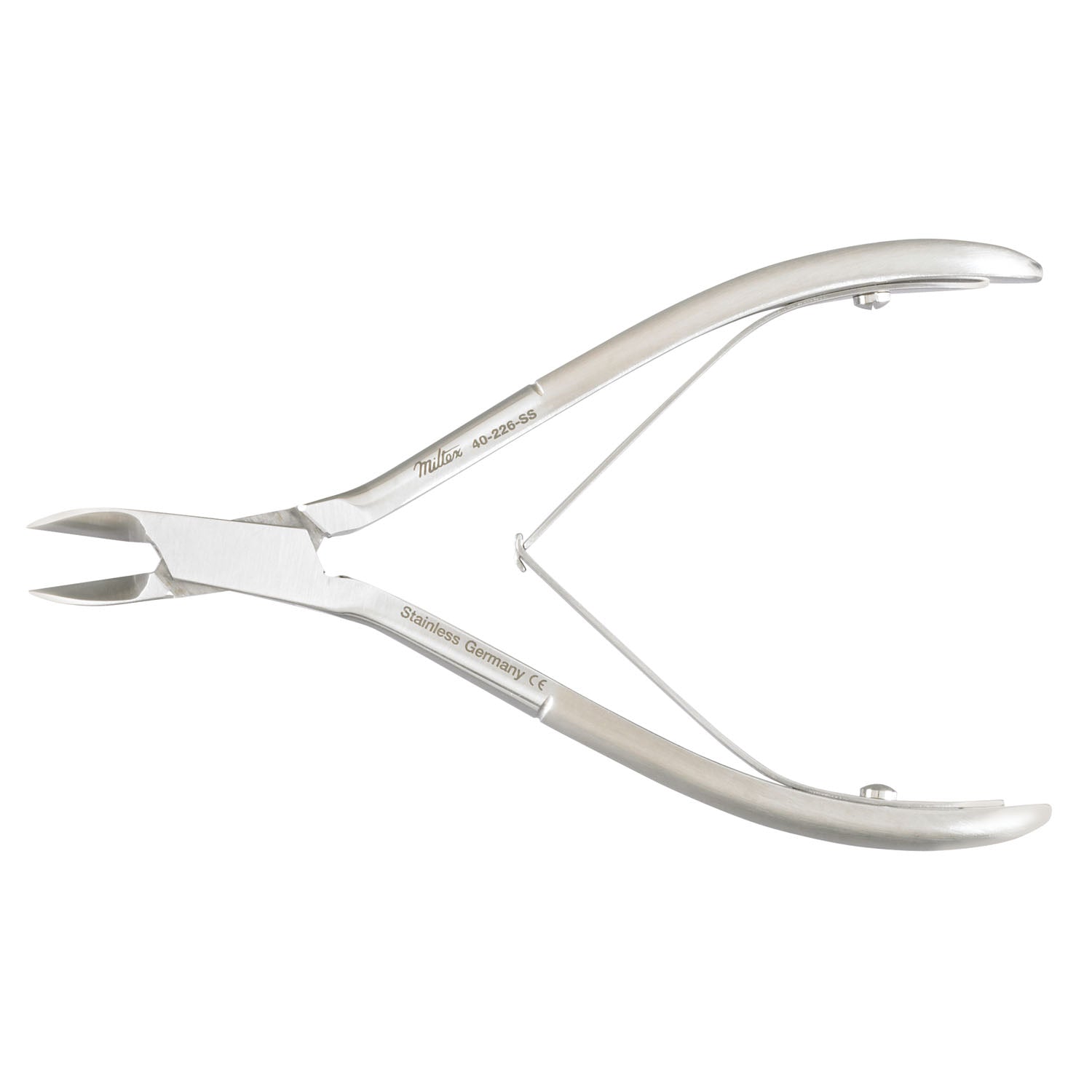 Nail Nipper, 5", Stainless, Straight Jaws, Double Spring