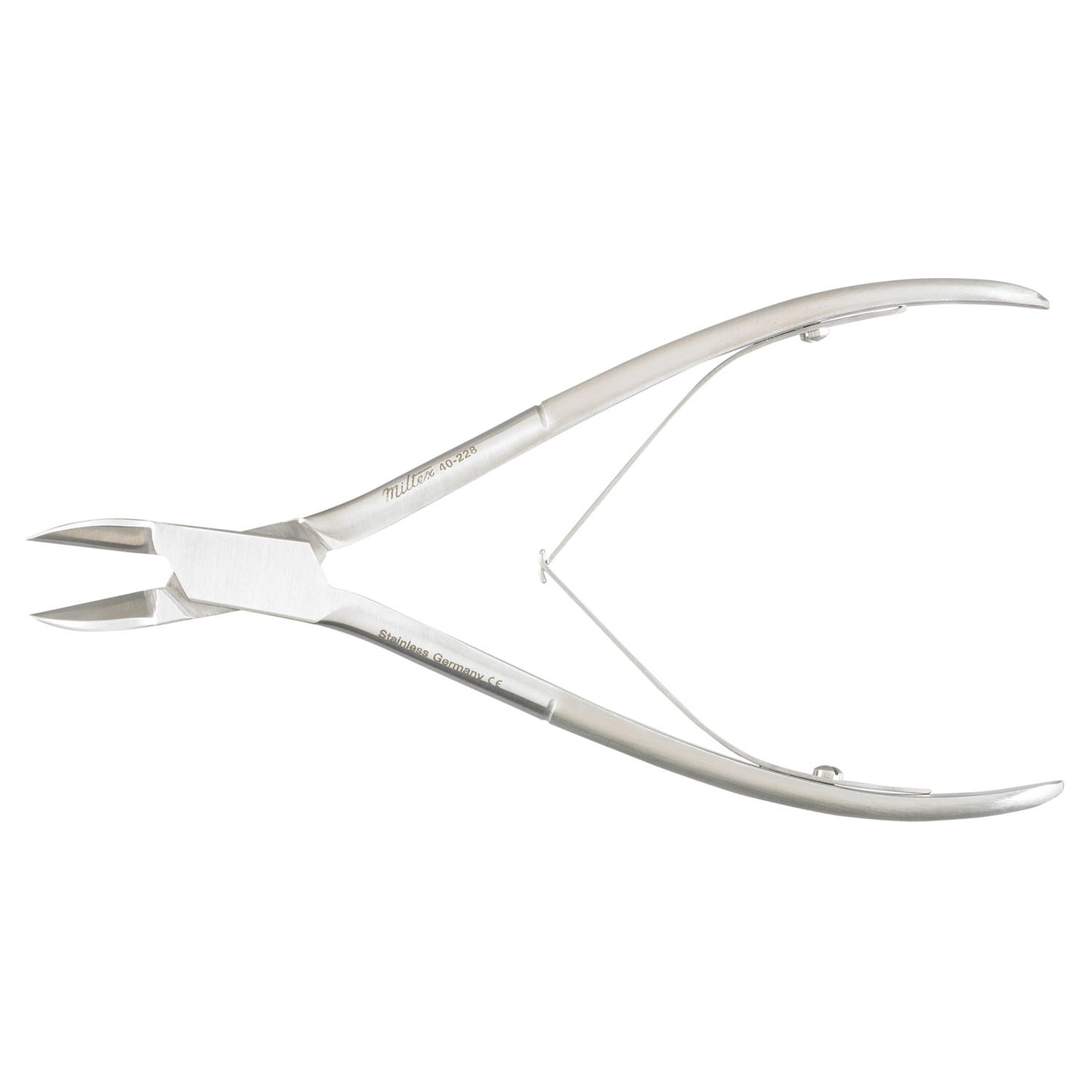 Nail Nipper, 6", Extra Narrow, Stainless, Straight Jaws, Double Spring