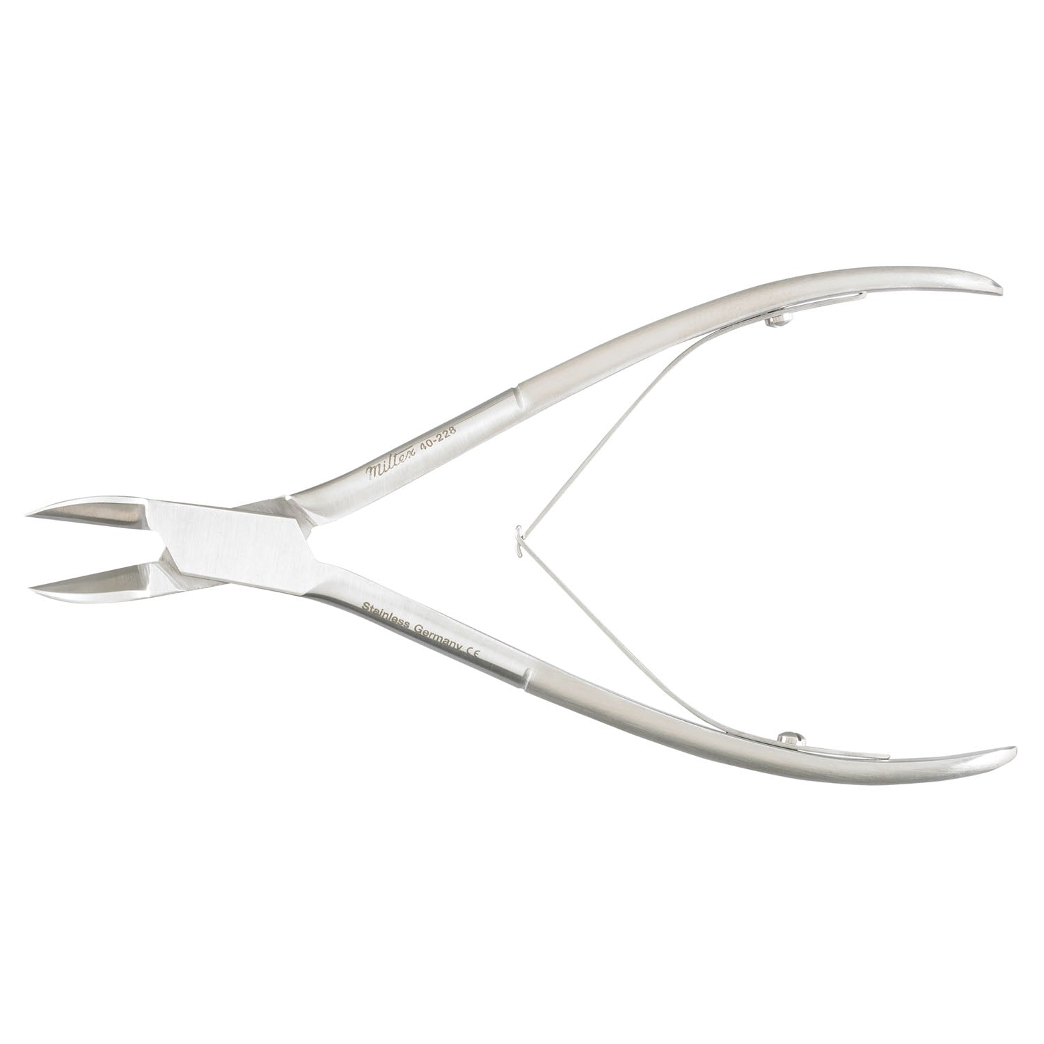 Nail Nipper, 6", Extra Narrow, Stainless, Straight Jaws, Double Spring