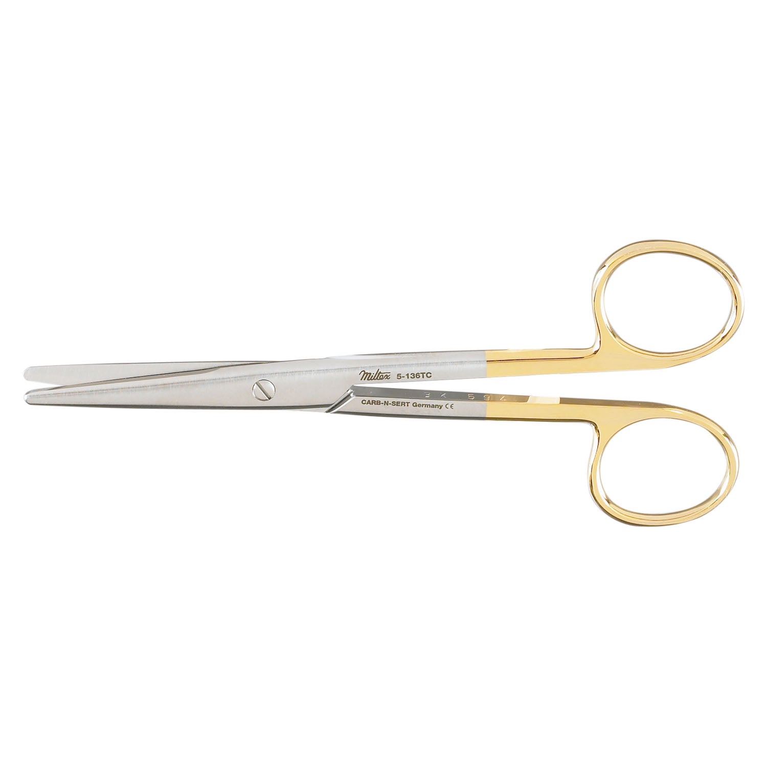 Dissecting Scissors, 5_" Straight, Carb-N-Sert, Rounded Blades