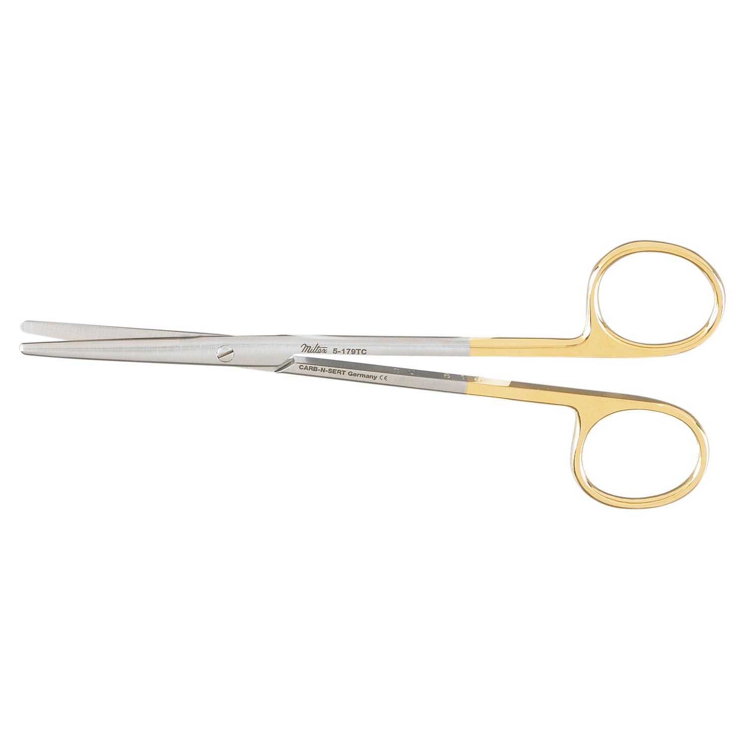 Metzenbaum Scissors, 5_" Straight, Standard, Carb-N-Sert, Blunt Points