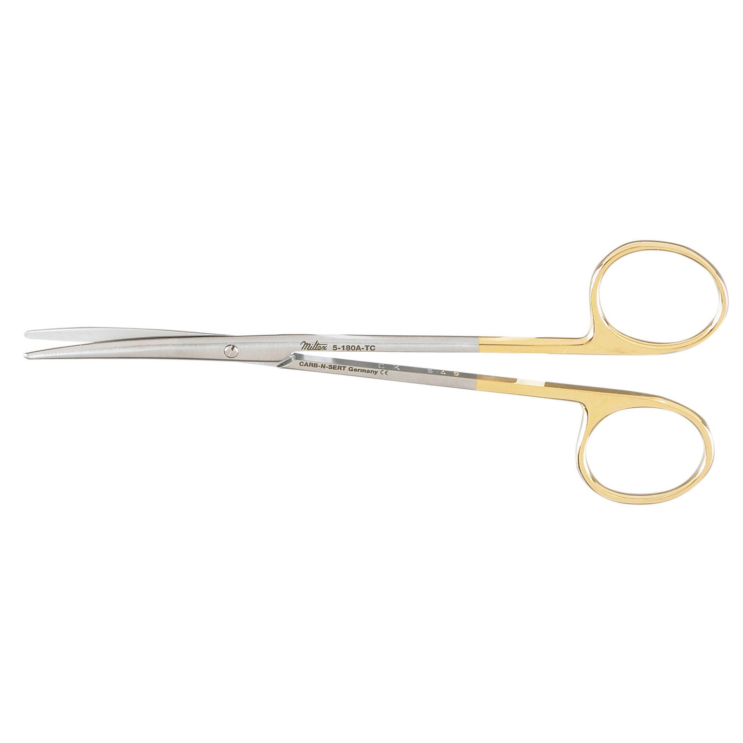 Metzenbaum Scissors, 5_" Curved, Delicate, Carb-N-Sert, Blunt Points