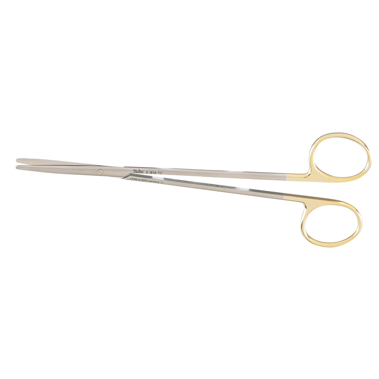 Metzenbaum Scissors, 7" Straight, Delicate, Carb-N-Sert, Blunt Points
