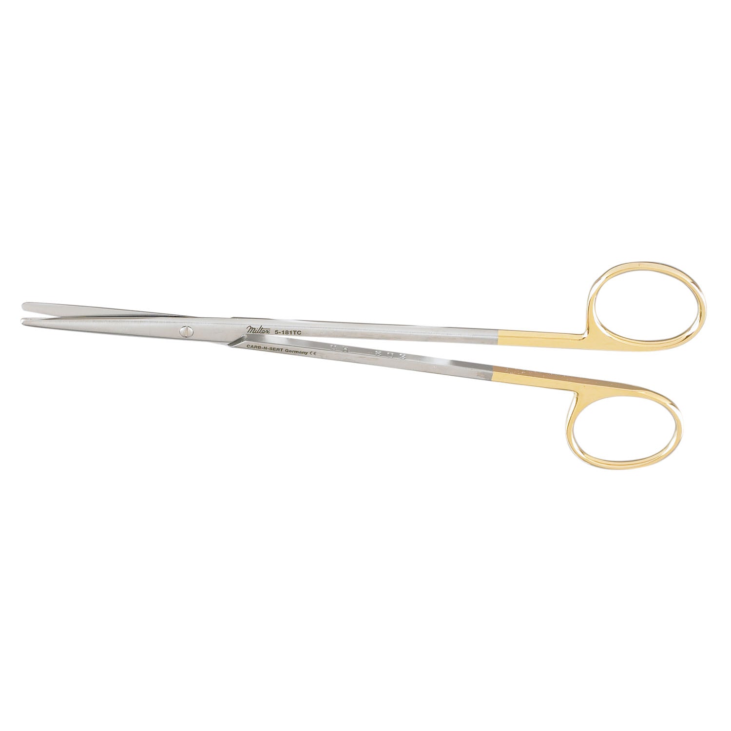 Metzenbaum Scissors, 7" Straight, Standard, Carb-N-Sert, Blunt Points