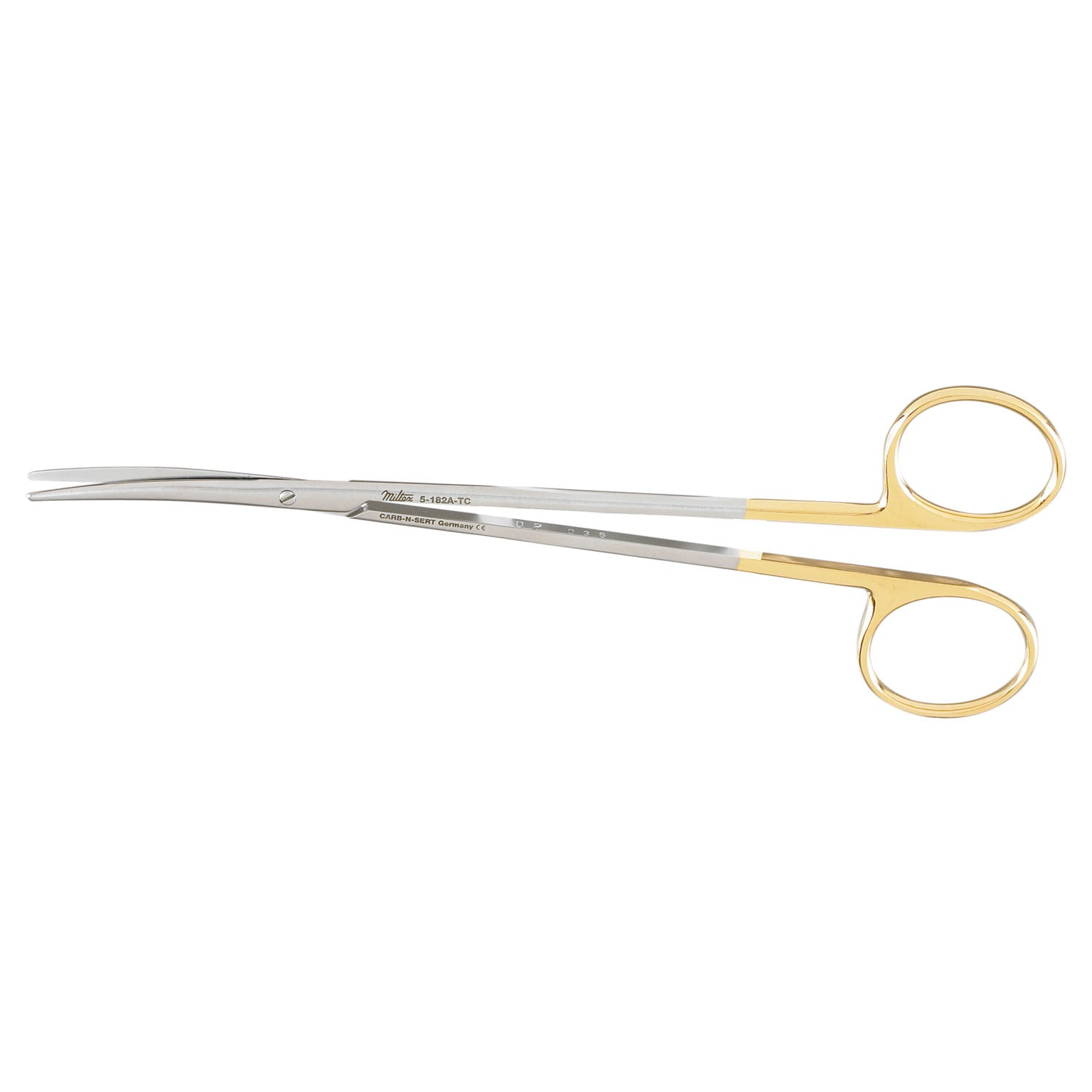Metzenbaum Scissors, 7" Curved, Delicate, Carb-N-Sert, Blunt Points